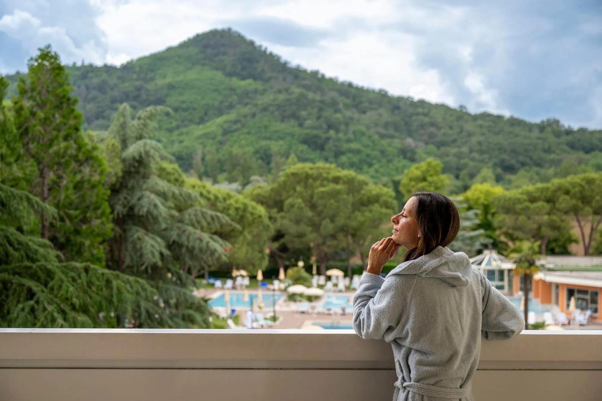 Pool view in Hotel Apollo Terme