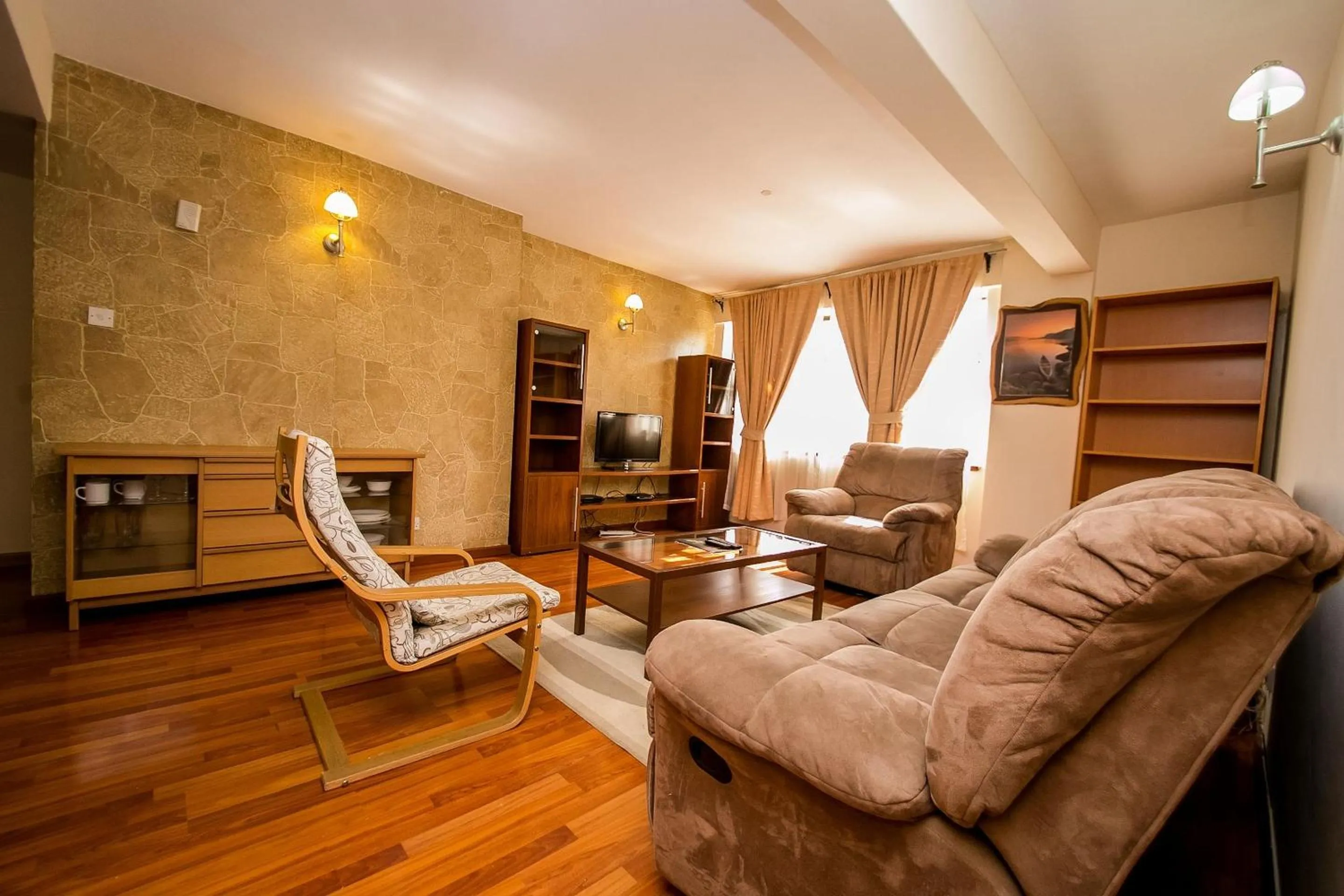 Living room in Kates Apartments