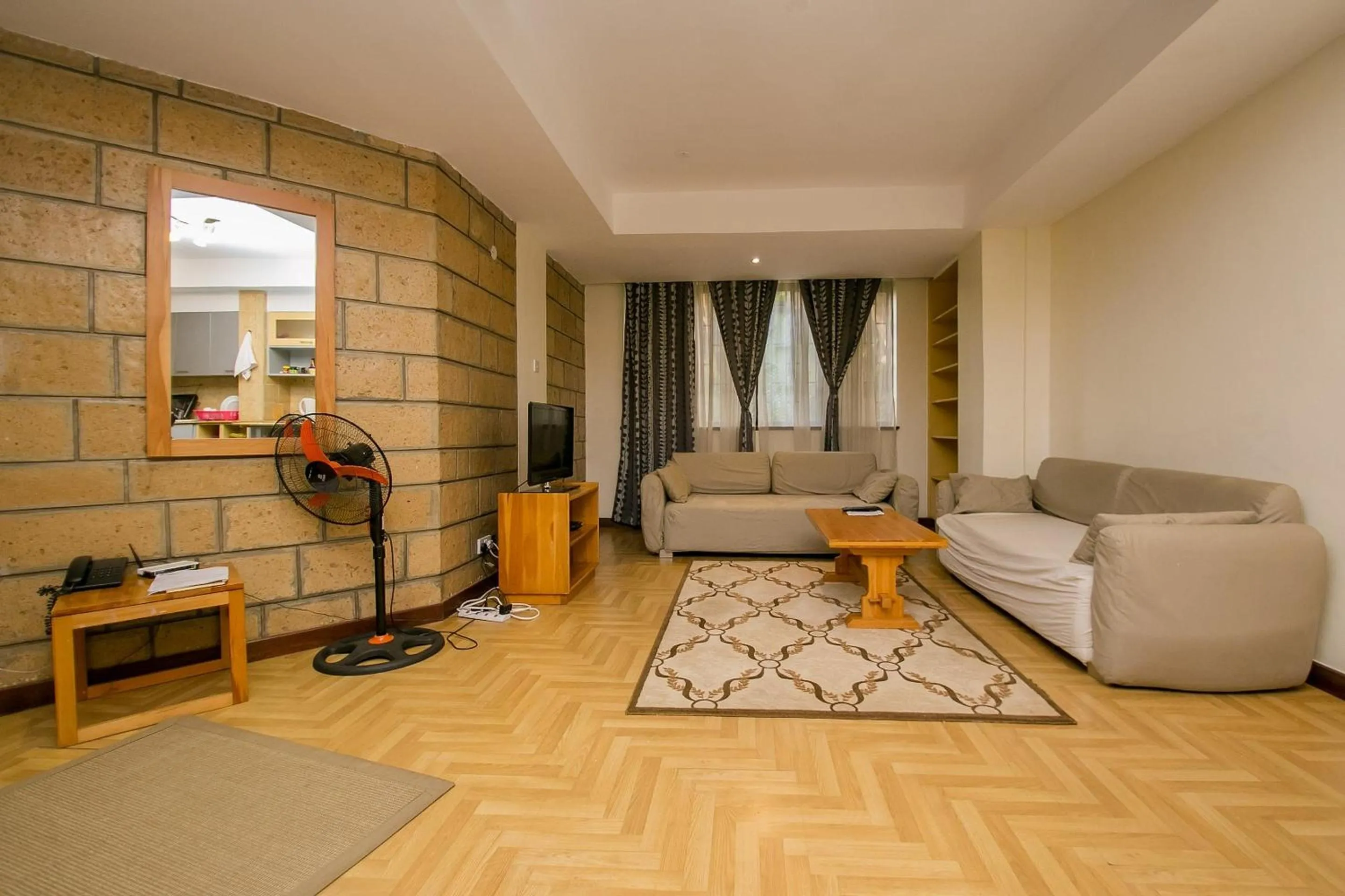 Living room in Kates Apartments