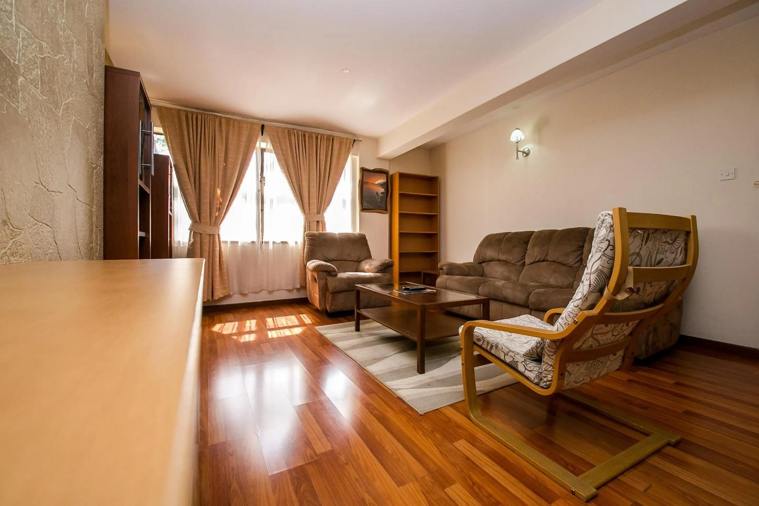 Living room in Kates Apartments