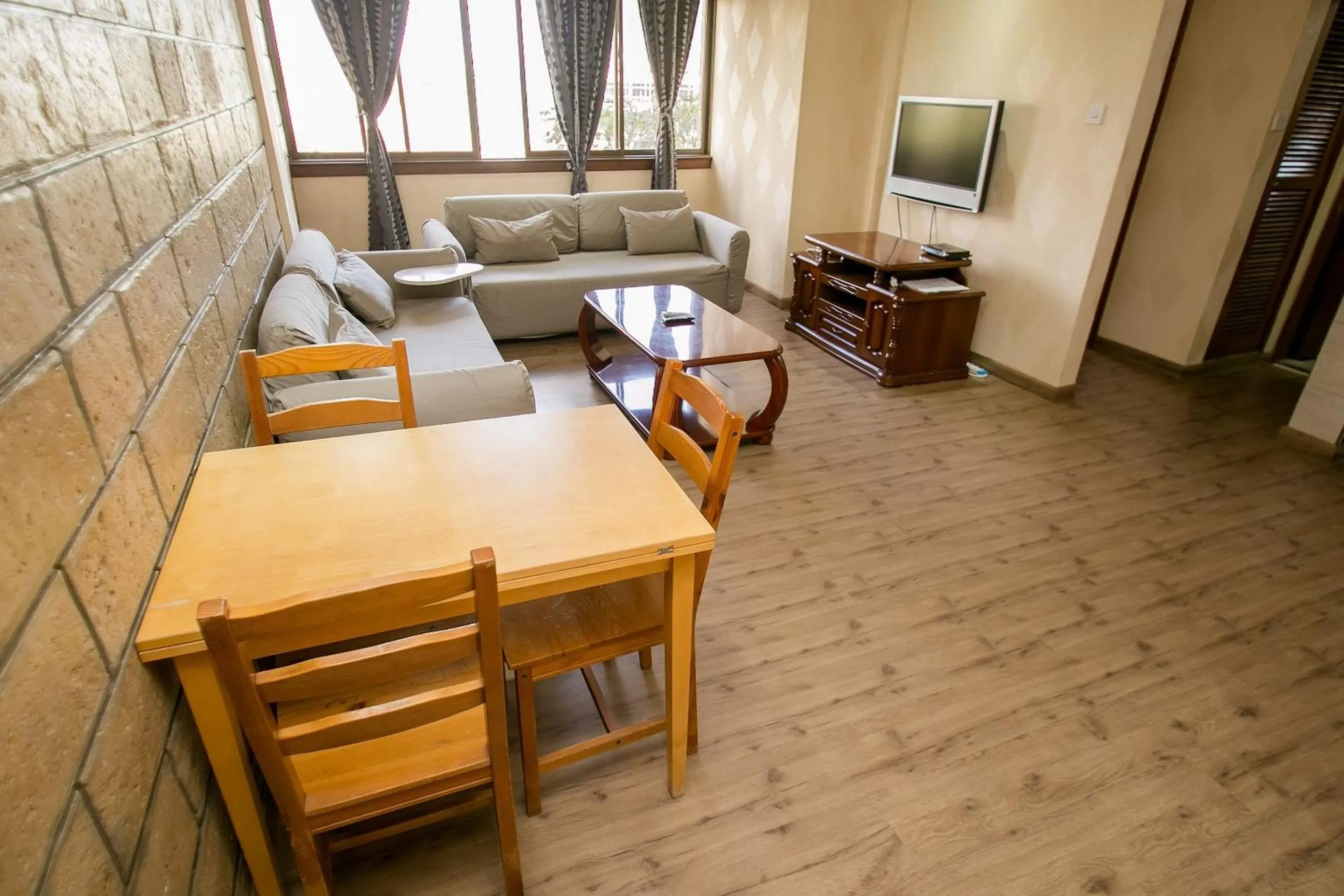 Living room in Kates Apartments