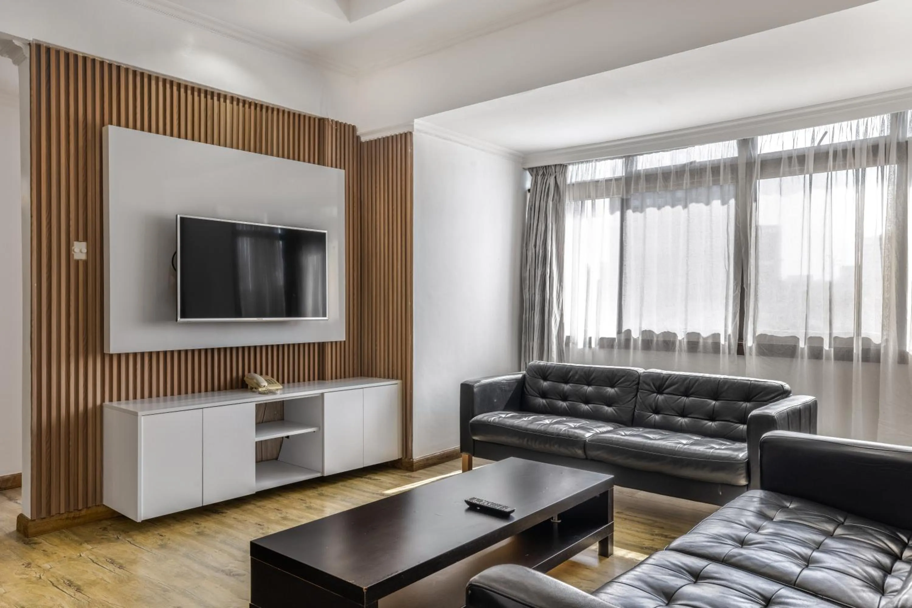 Living room in Kates Apartments