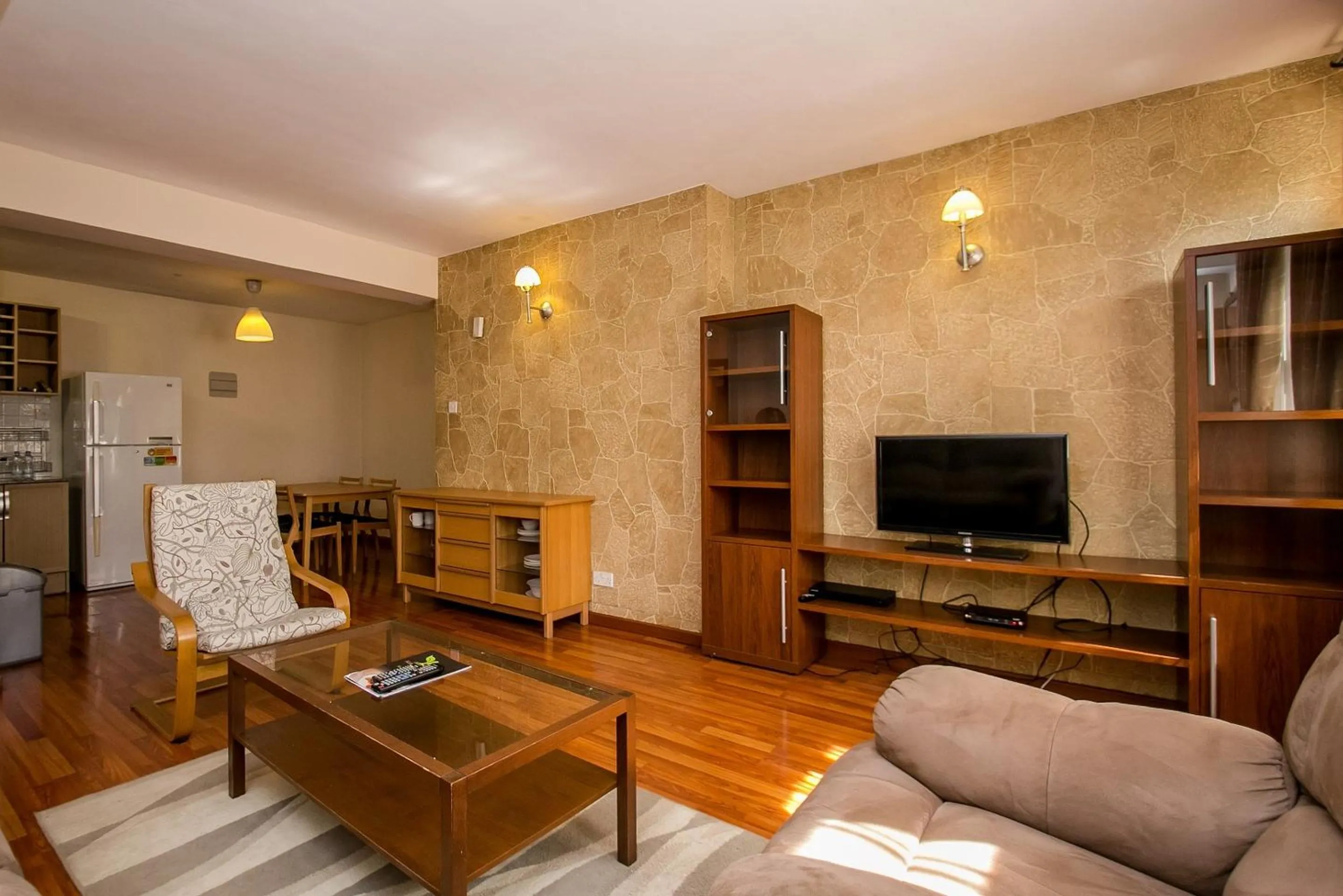 Living room in Kates Apartments