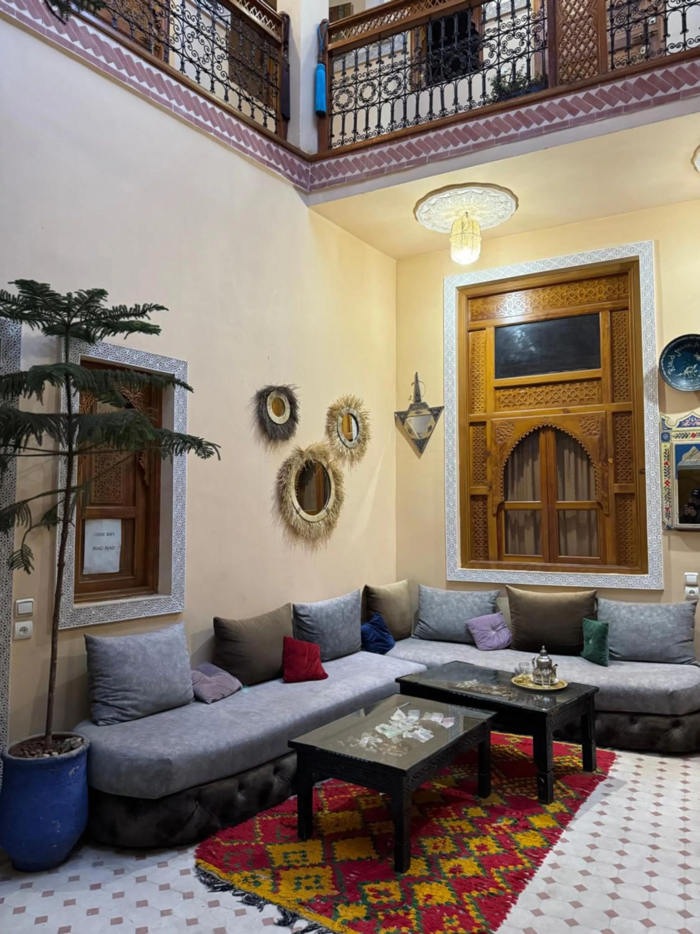 Seating area in Riad Jenan Adam