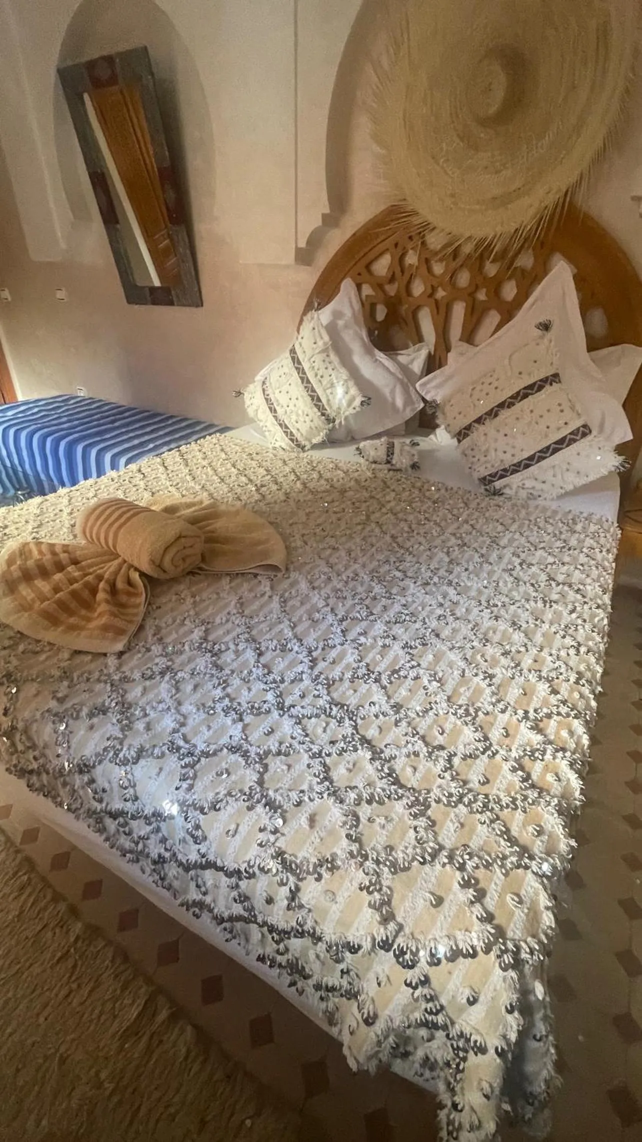 Bed in Riad Jenan Adam