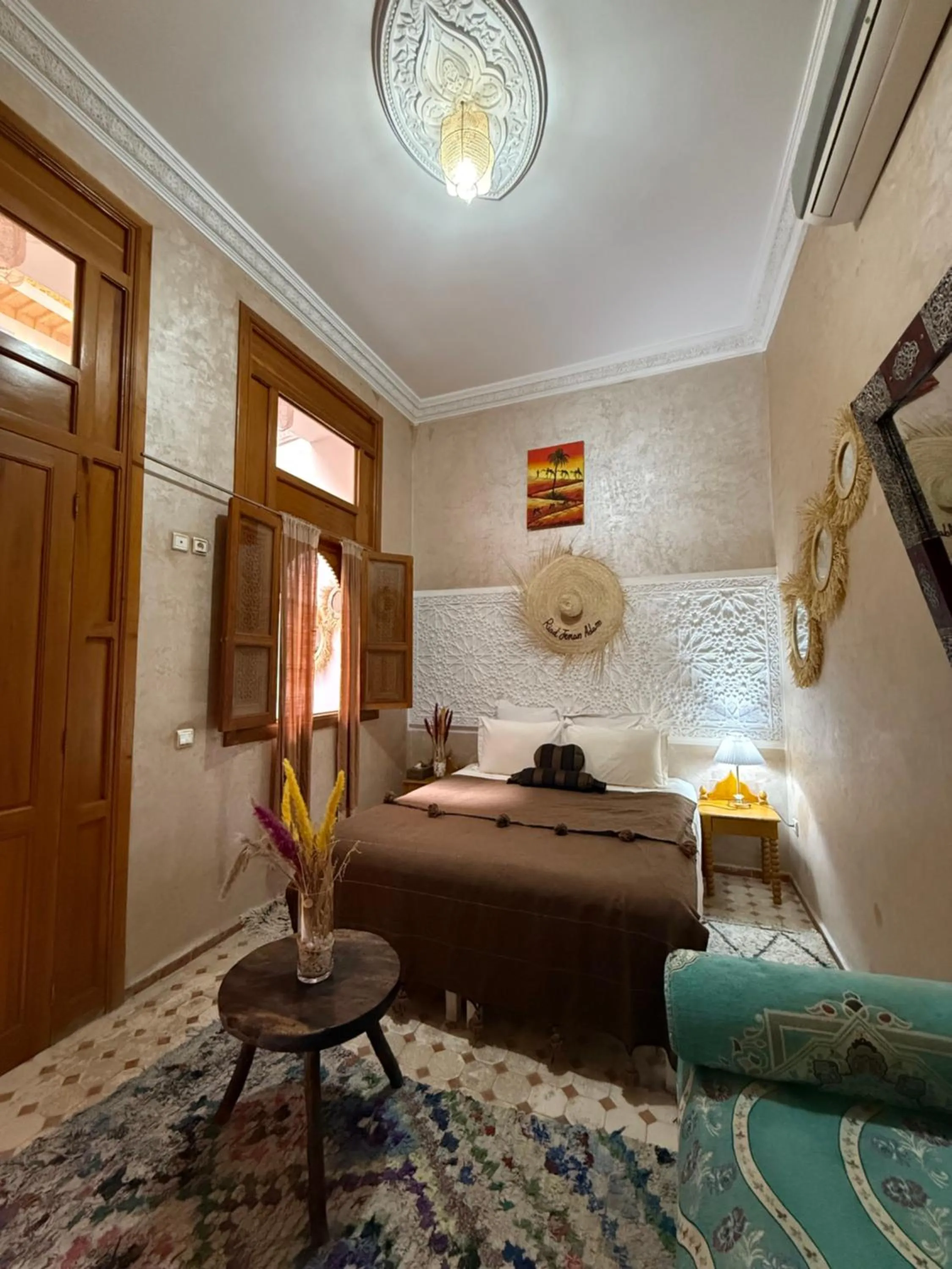 Bed in Riad Jenan Adam