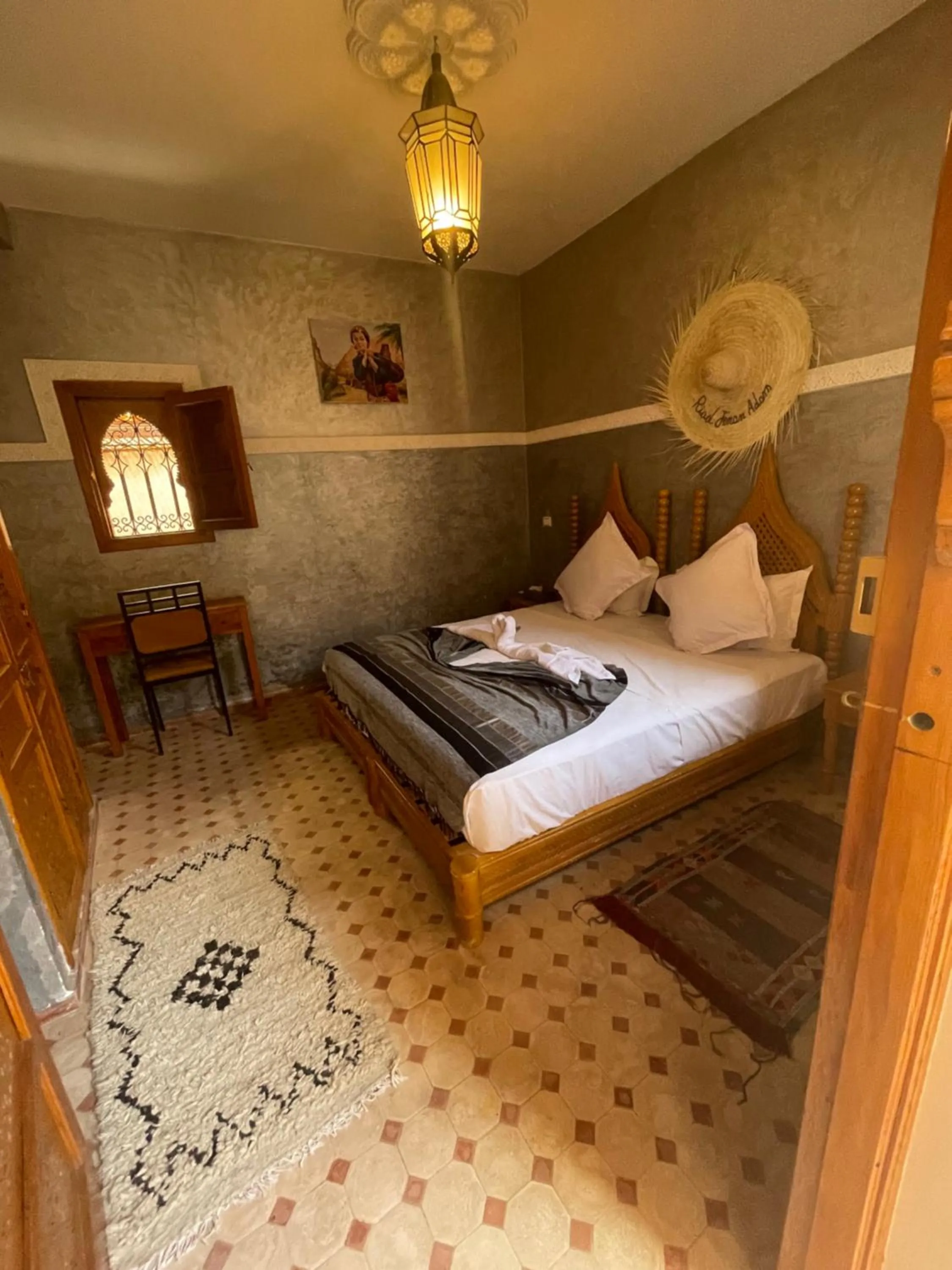 Bed in Riad Jenan Adam