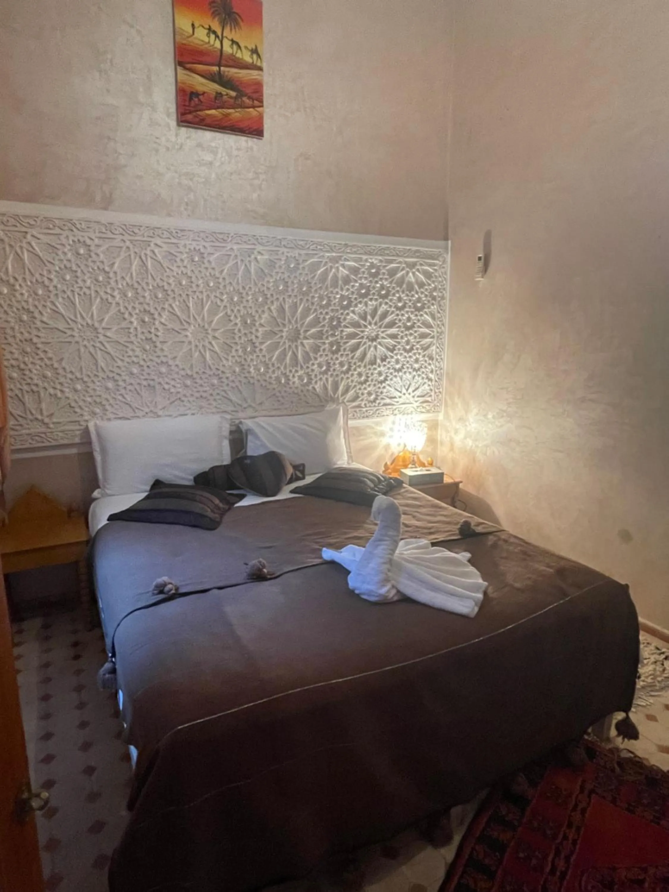 Bed in Riad Jenan Adam