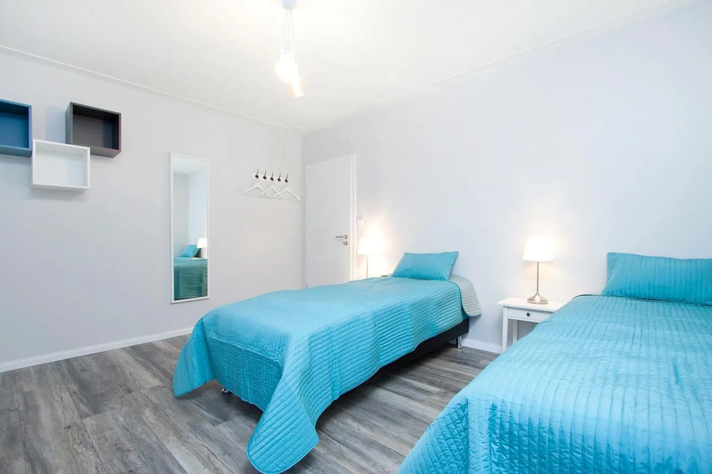 Bed in Nordurey Guesthouse