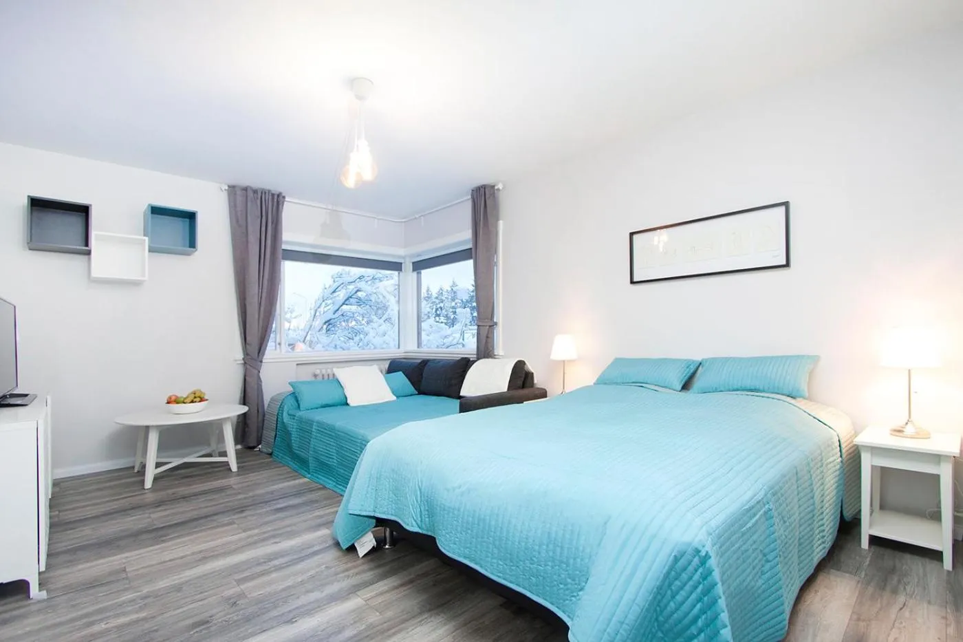 TV and multimedia, Bed in Nordurey Guesthouse