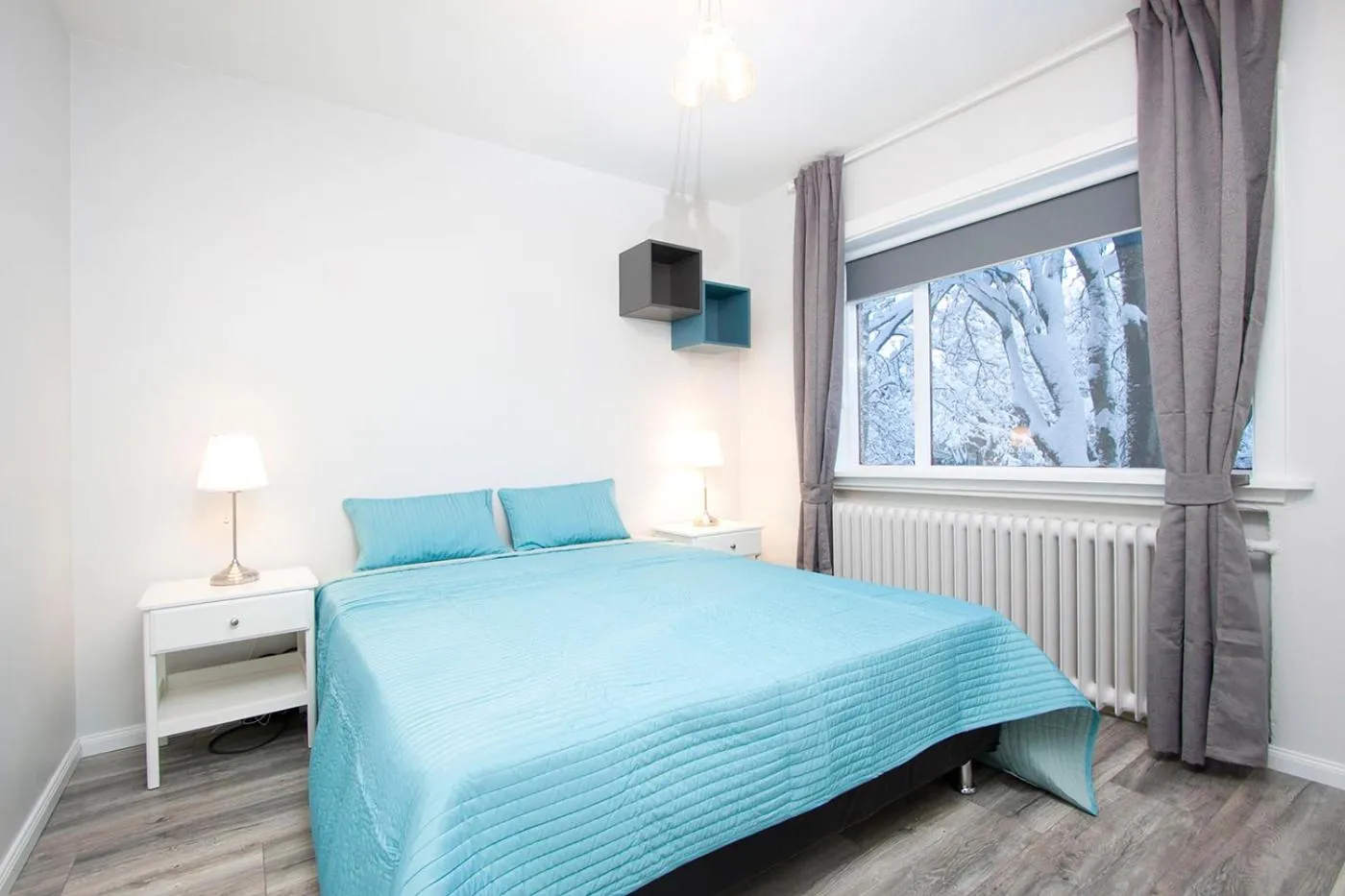 Bed in Nordurey Guesthouse