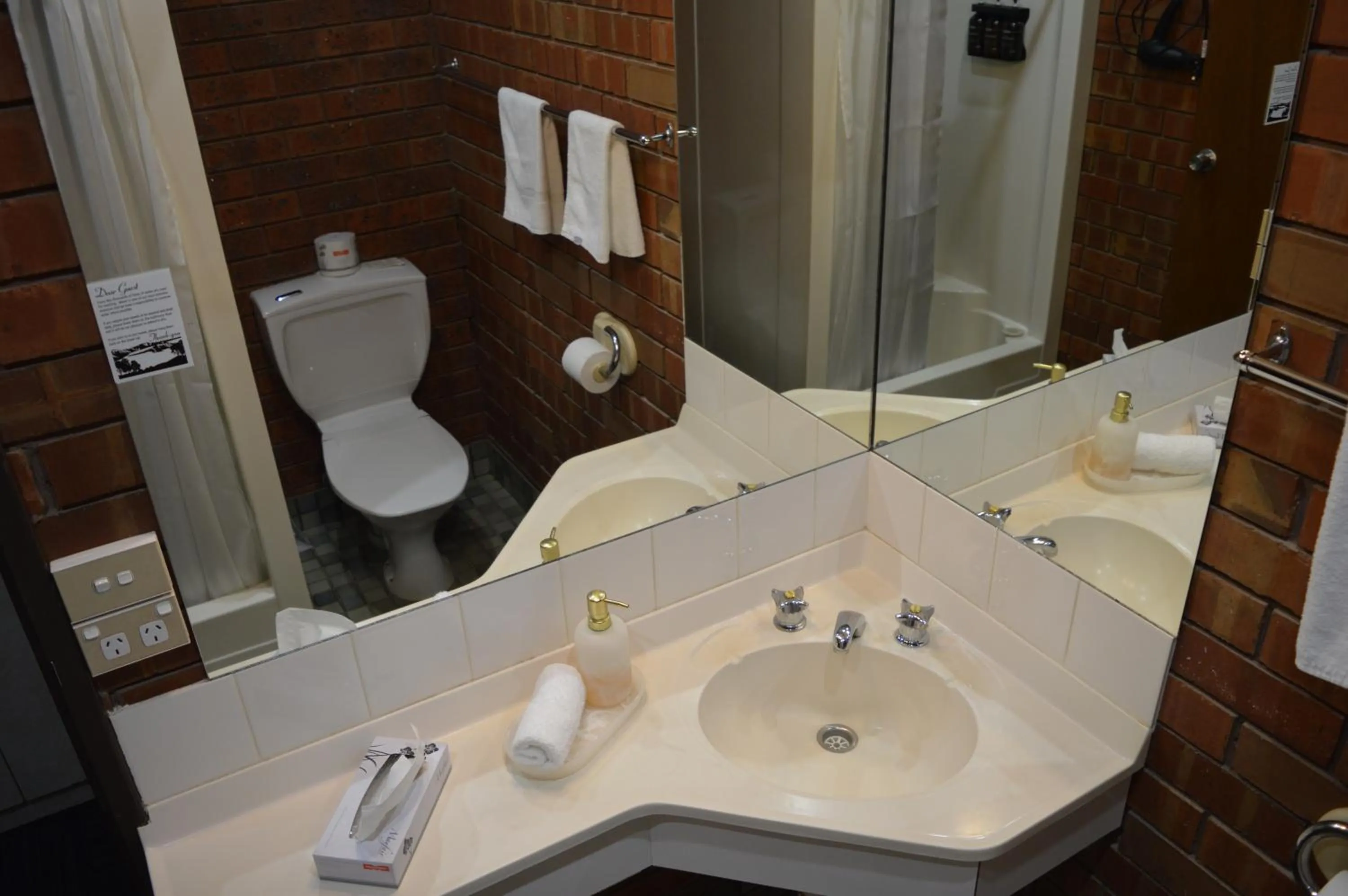 Bathroom in Two Rivers Motel