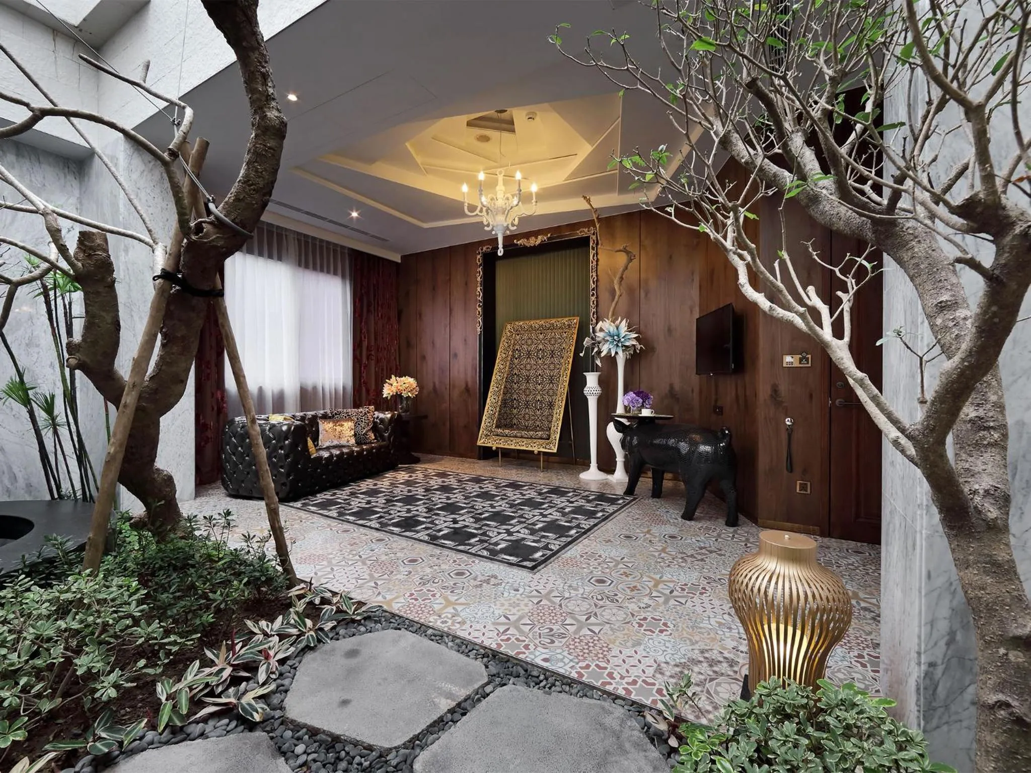 Living room in Shuei Wu Villa