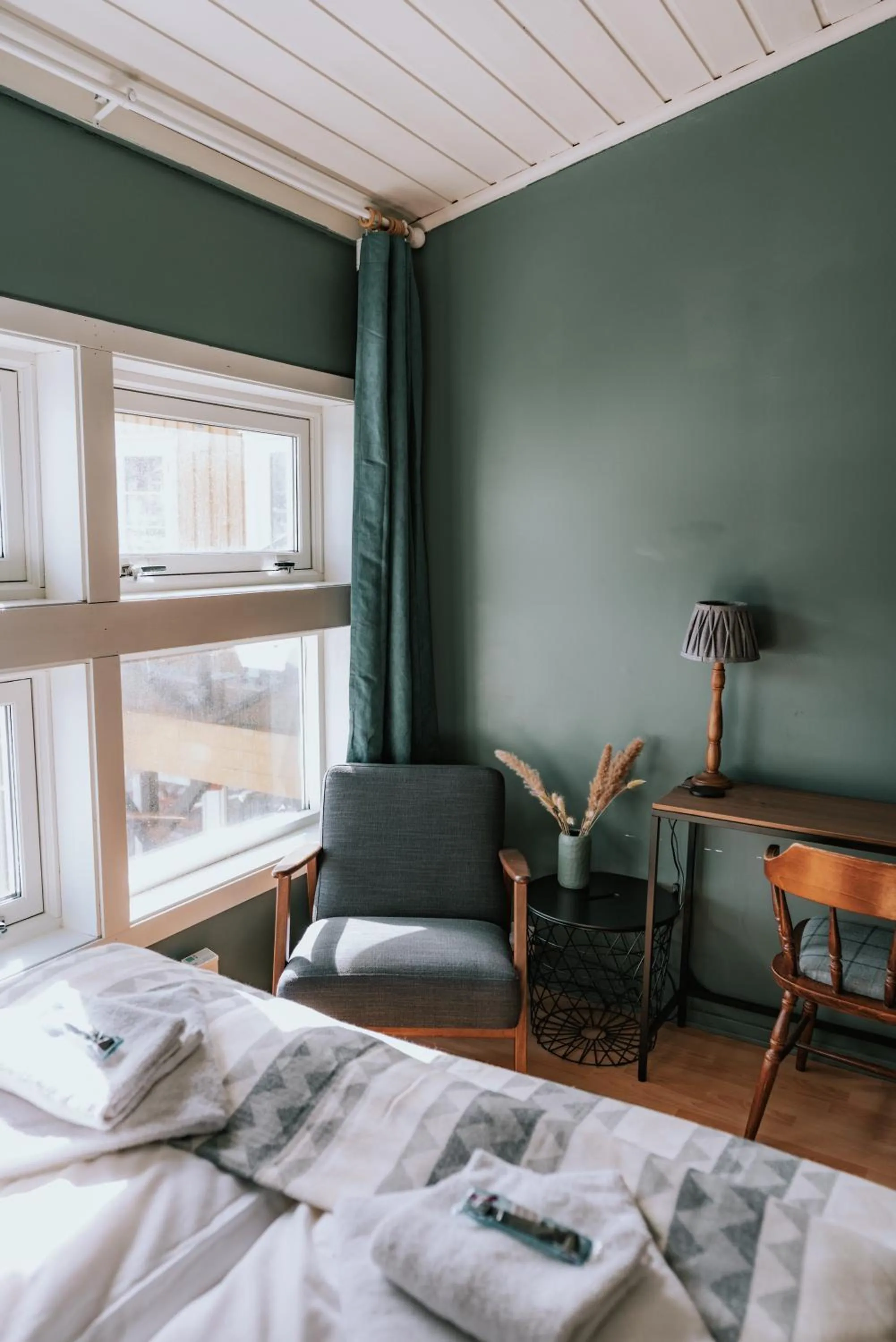 Seating area, Bed in Skårungen - Hotel, Cabins and Camping