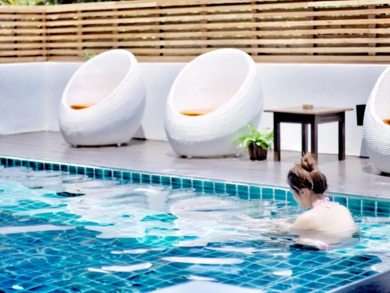 Swimming pool in Pai Cherkaew Boutique House