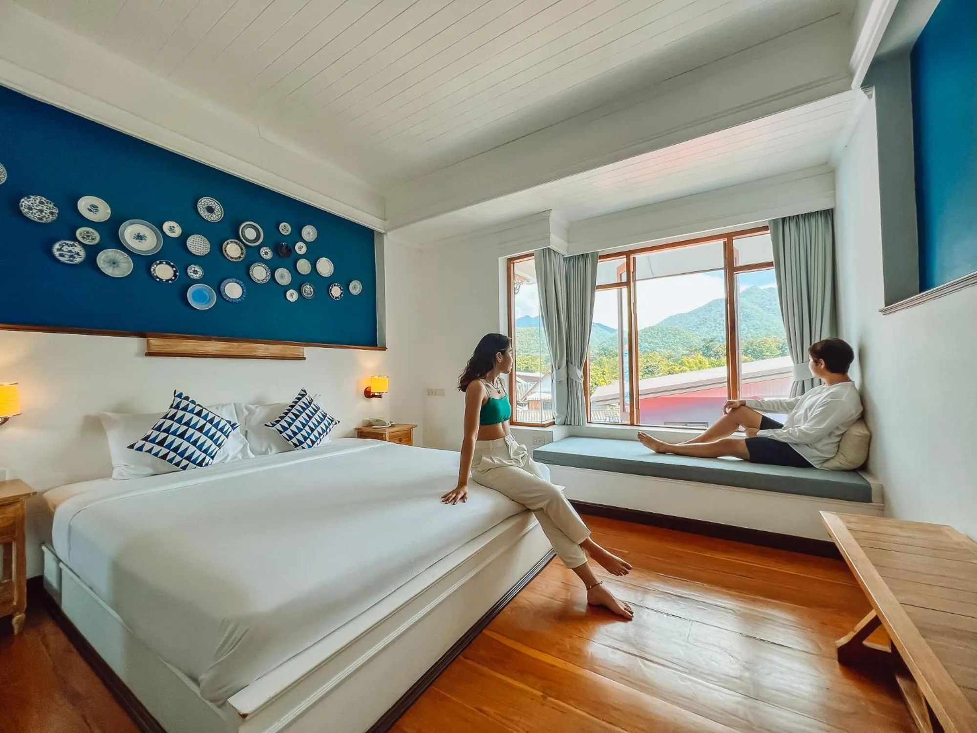 View (from property/room), Bed in Pai Cherkaew Boutique House