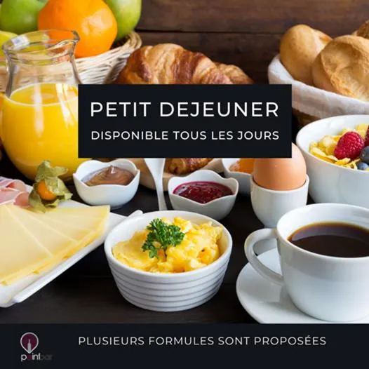 Continental breakfast in Hôtel Belvédère Fourati