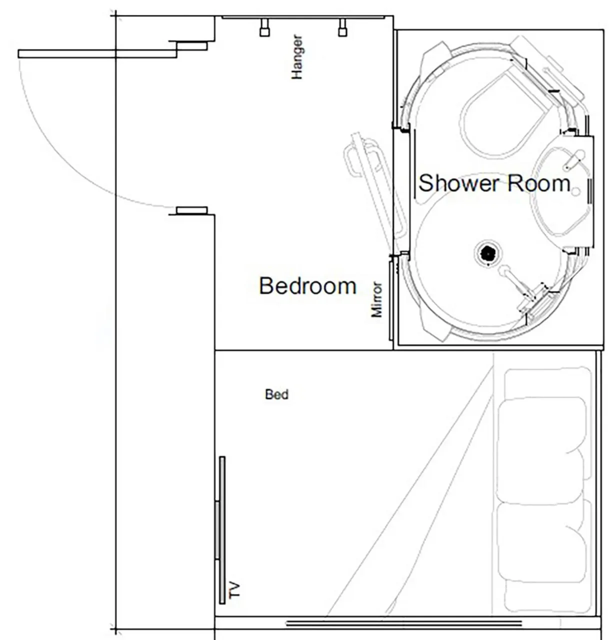 Bedroom in easyHotel Victoria