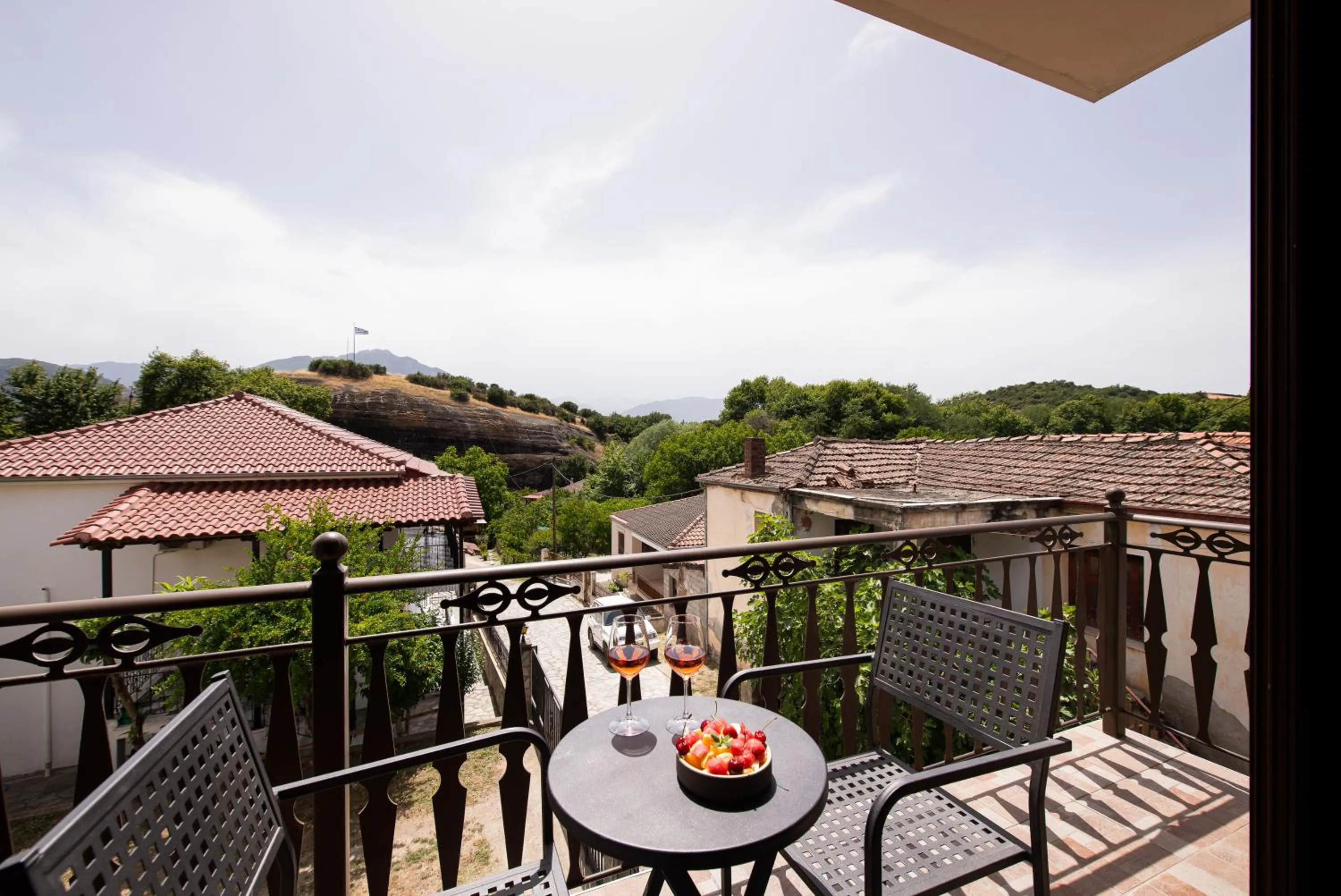 Balcony/Terrace in Tsikeli Boutique Hotel Meteora - Adults Friendly