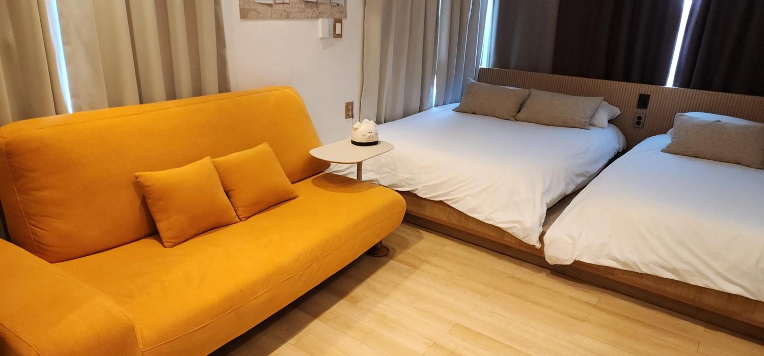 Bed in Myeongdong Artmonstay