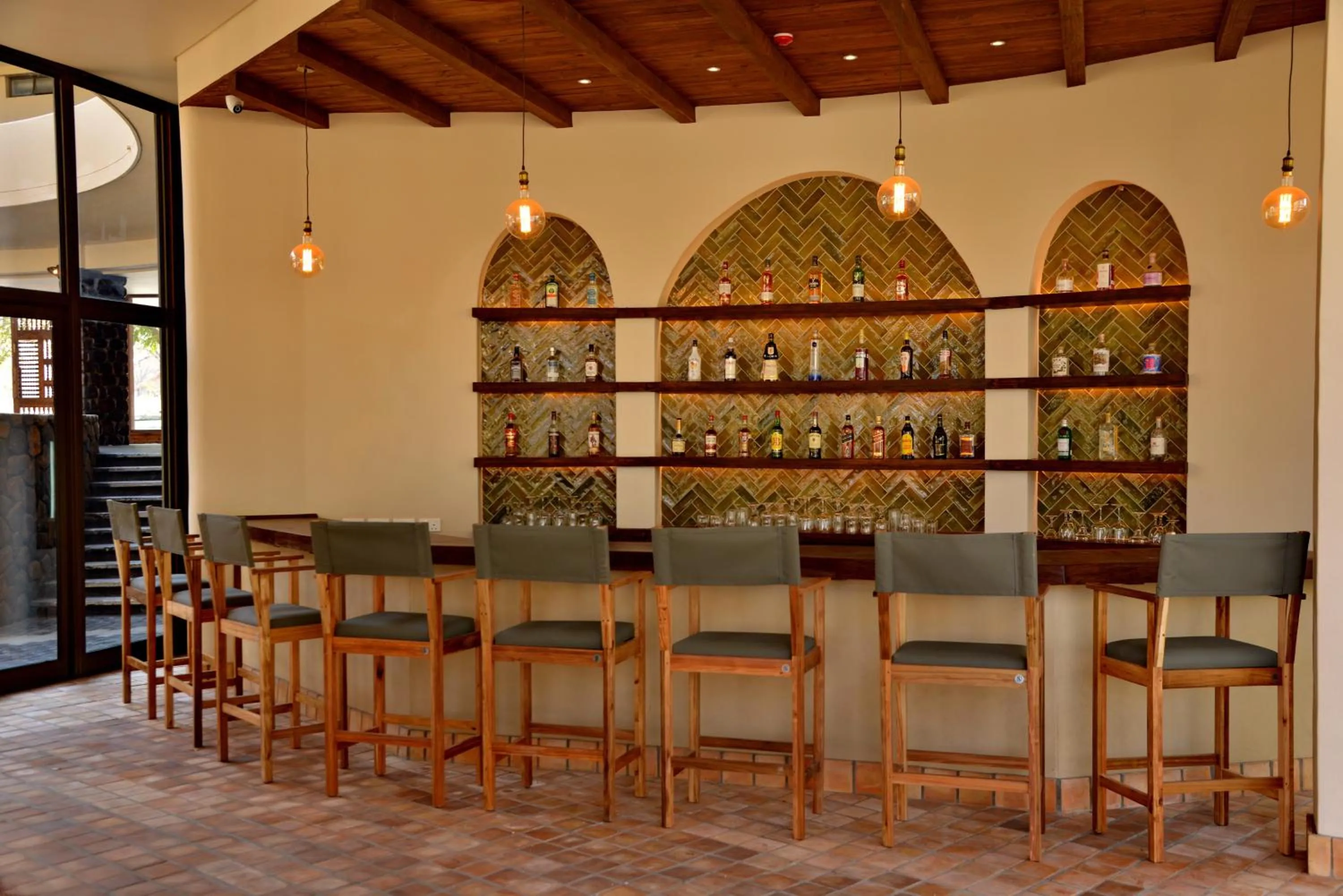 Lounge or bar in Hwange Safari Lodge