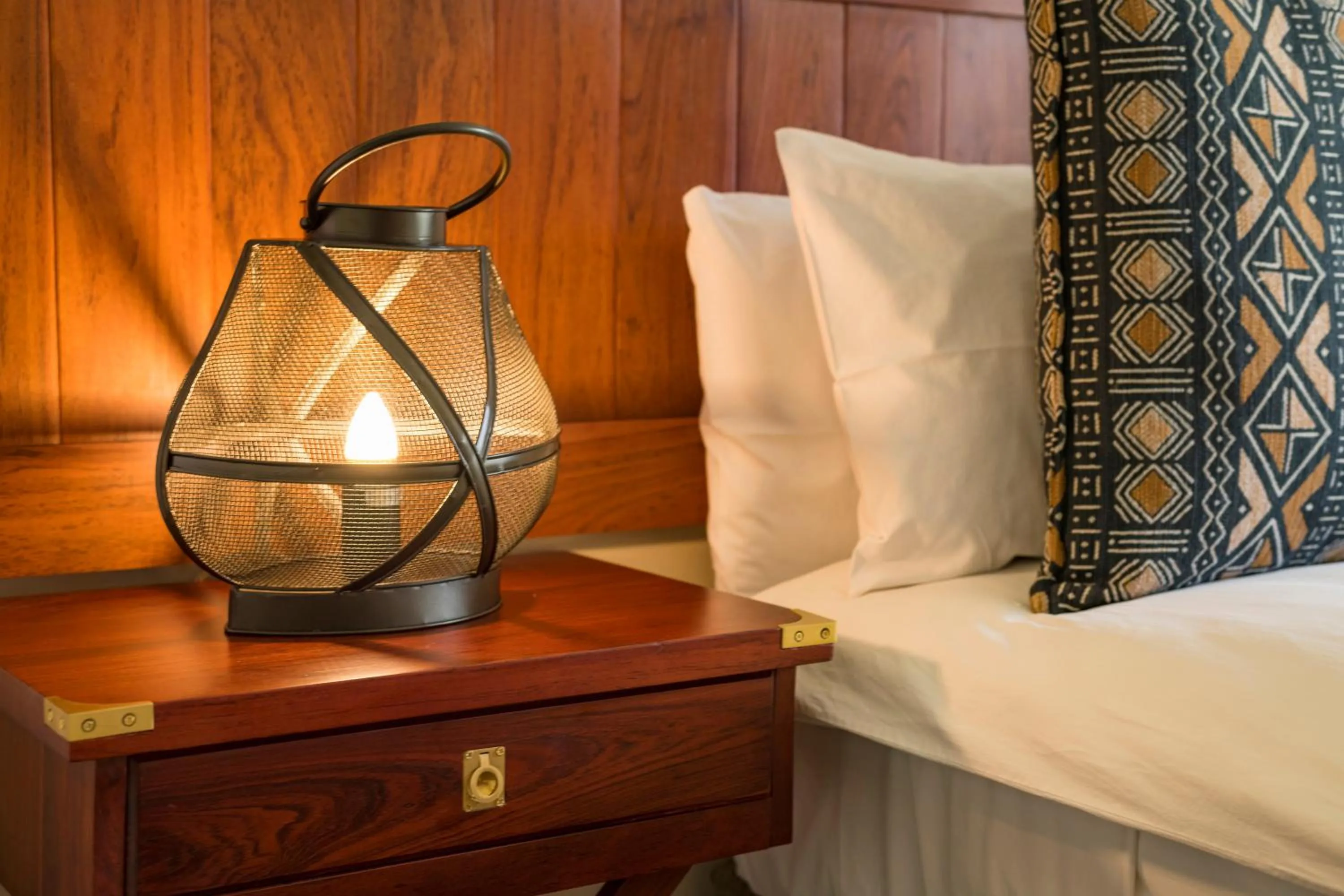 Bed in Hwange Safari Lodge