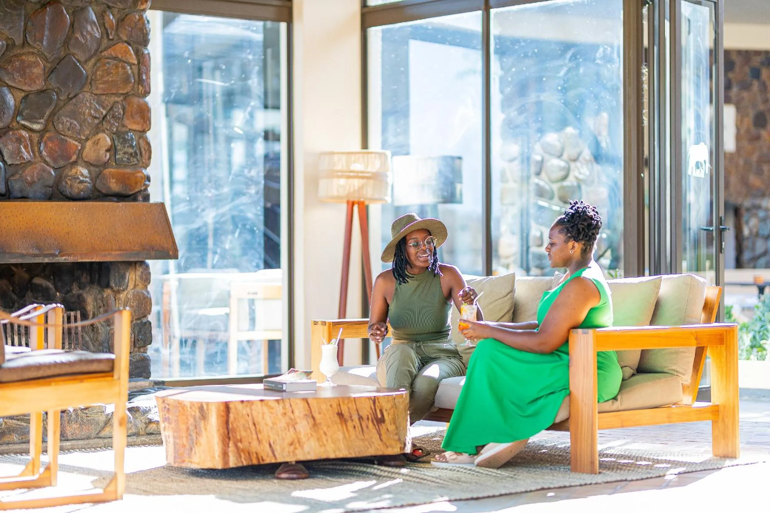 Lounge or bar in Hwange Safari Lodge