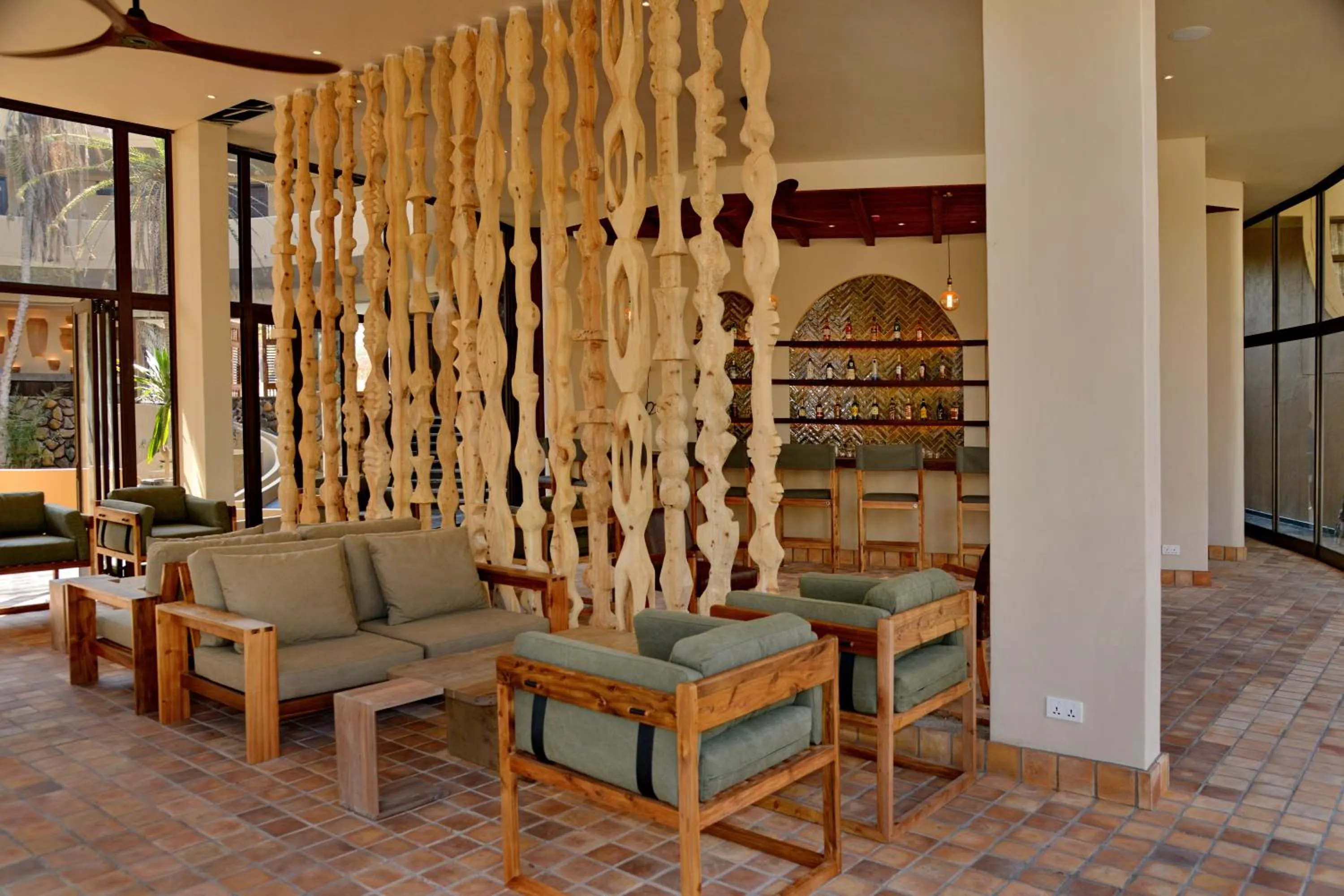 Lounge or bar in Hwange Safari Lodge