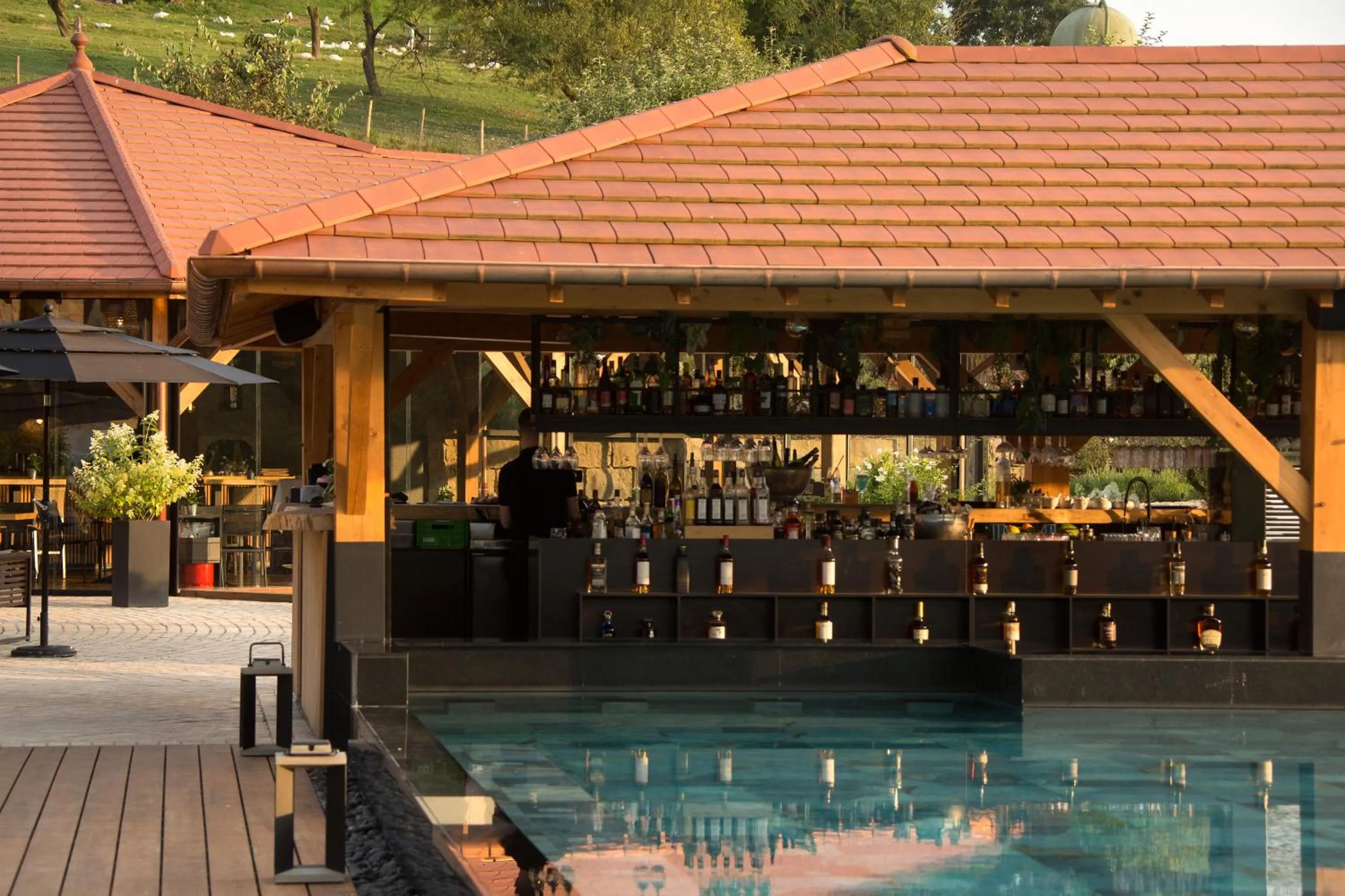 Swimming pool in Domaine de la Klauss & Spa, Restaurant Gastronomique Le K