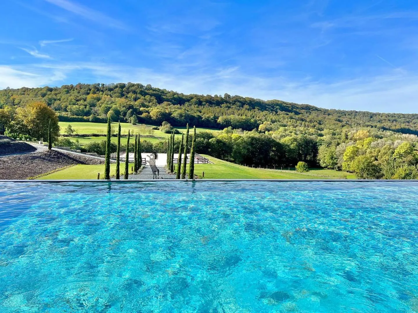 Pool view in Domaine de la Klauss & Spa, Restaurant Gastronomique Le K