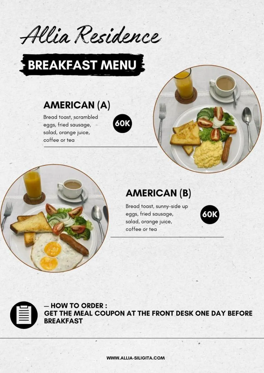 Breakfast in Allia Residence