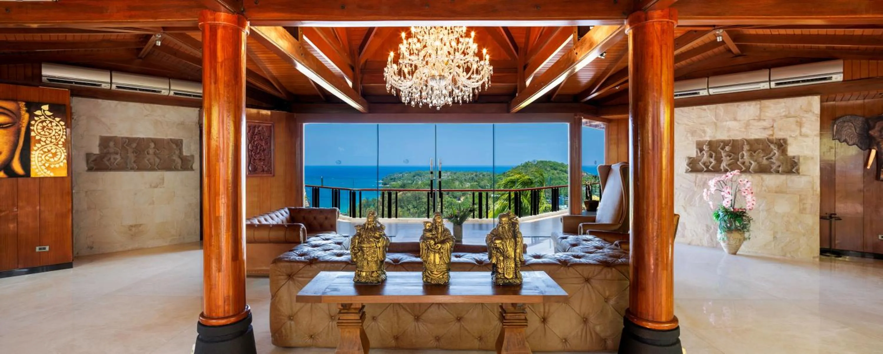 Living room in Luxury 4 pool Seaview 6 bedroom Villa on Surin Hill