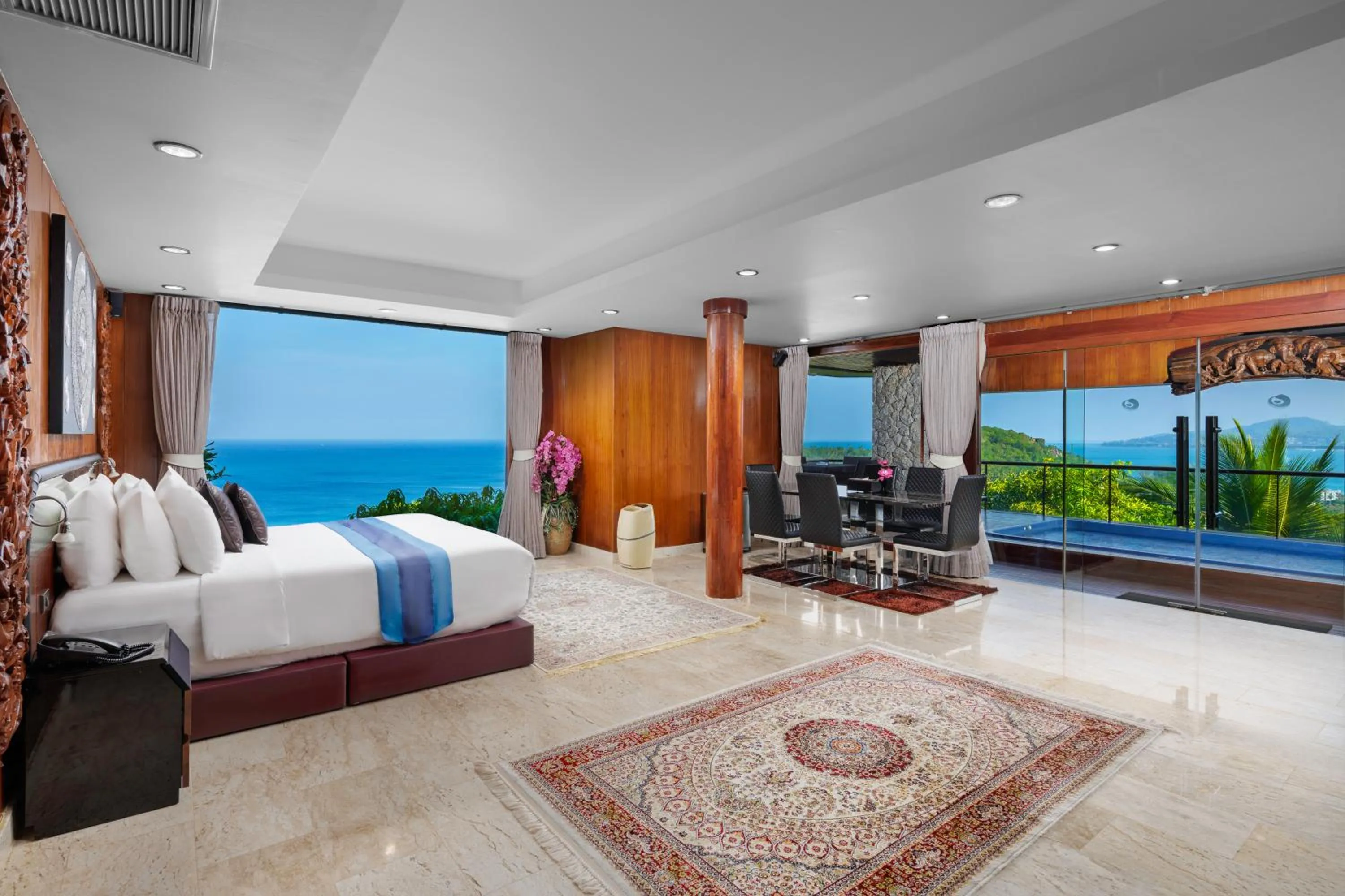 Natural landscape, Bed in Luxury 4 pool Seaview 6 bedroom Villa on Surin Hill