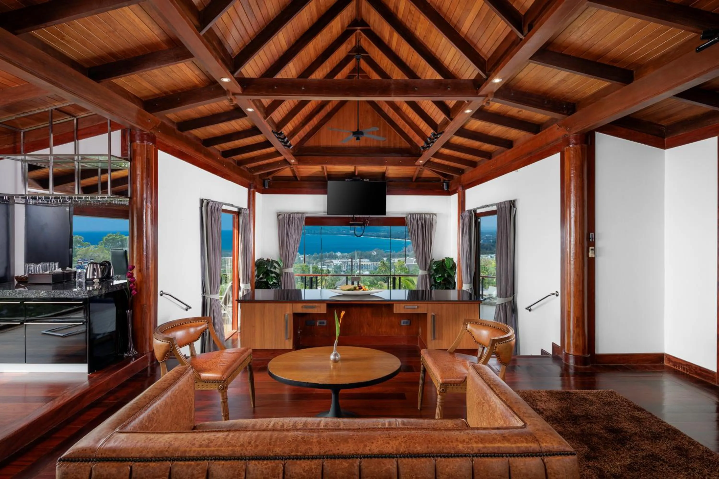 Kitchen or kitchenette in Luxury 4 pool Seaview 6 bedroom Villa on Surin Hill