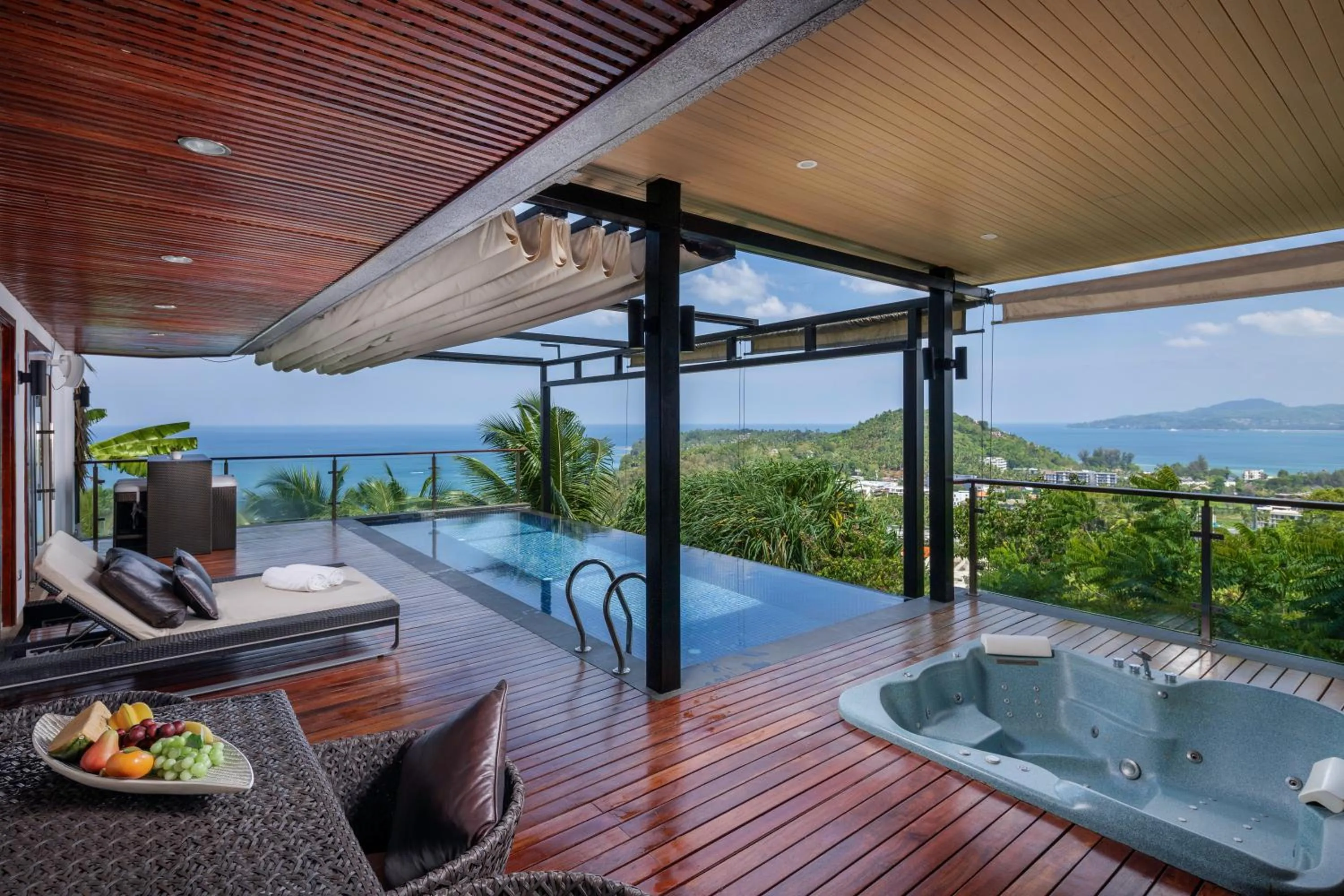 Hot Tub in Luxury 4 pool Seaview 6 bedroom Villa on Surin Hill