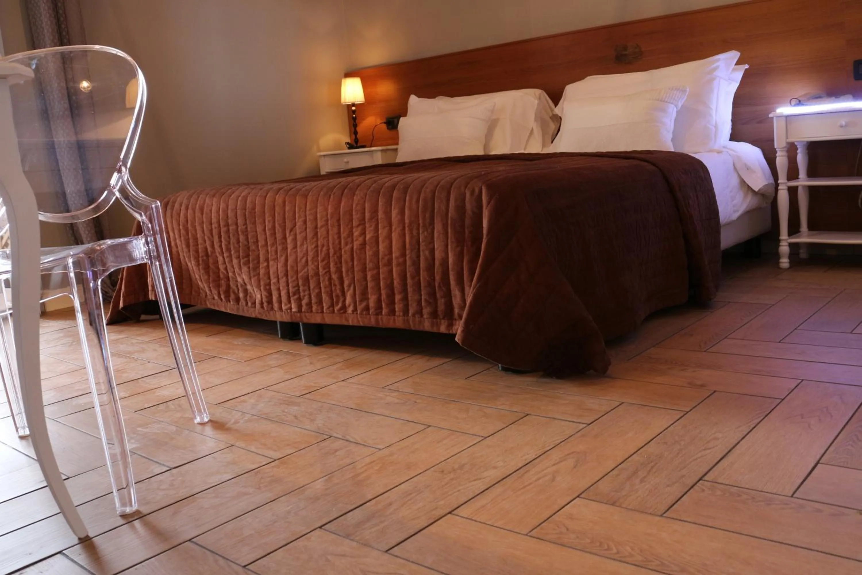 Decorative detail, Bed in Hotel Tuscania Panoramico