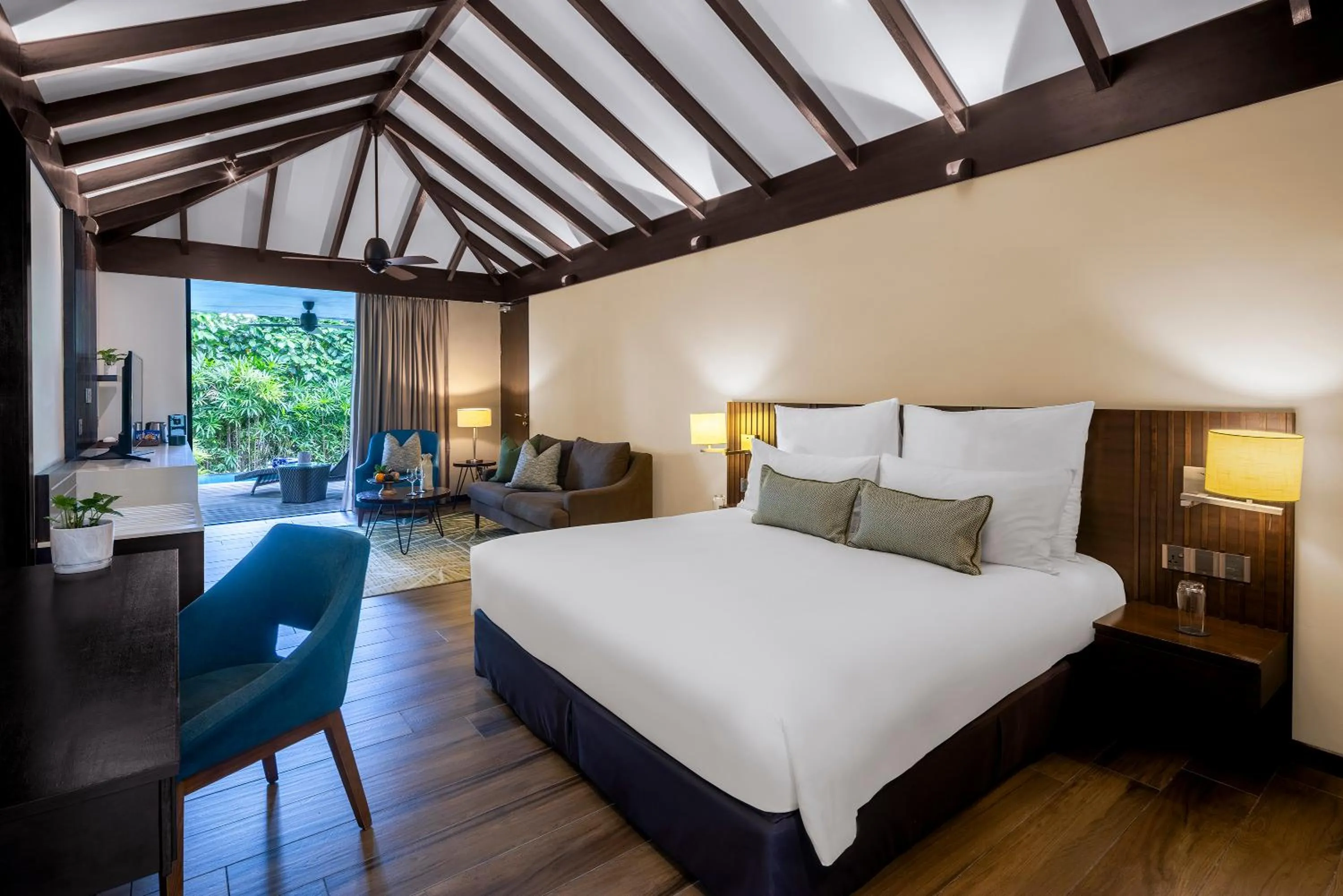 View (from property/room), Bed in Mangala Estate Boutique Resort - Small Luxury Hotels of the World