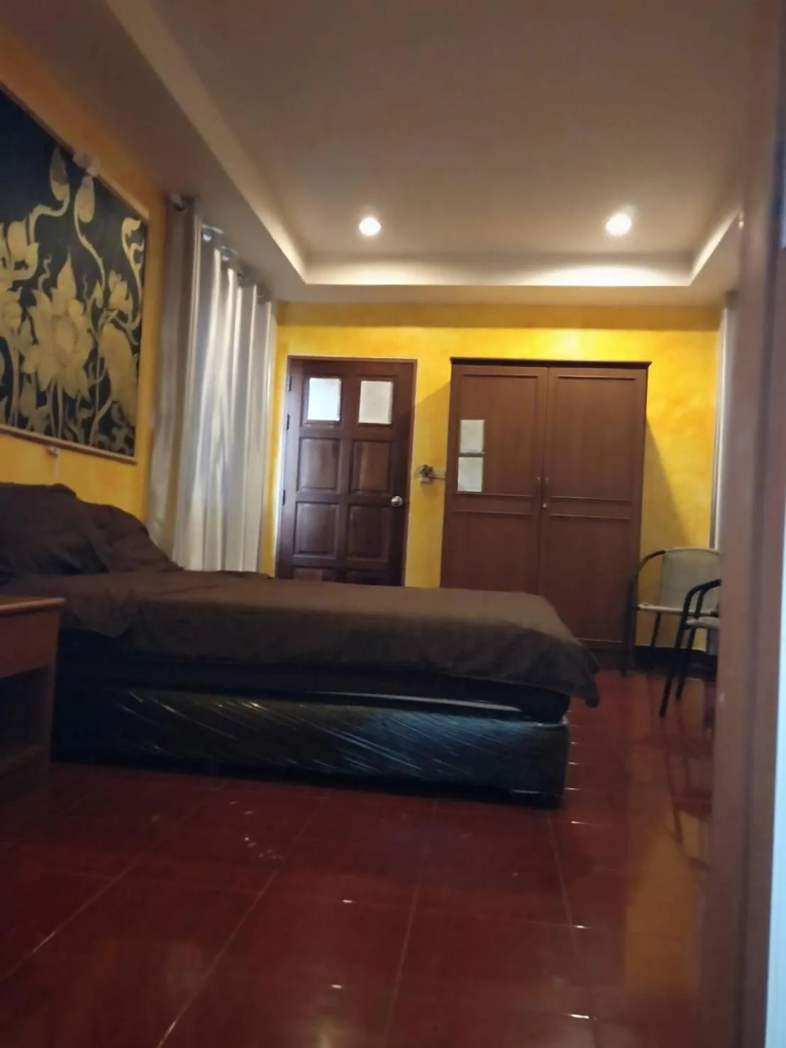 Bed in Ban Elephant Blanc Apartment