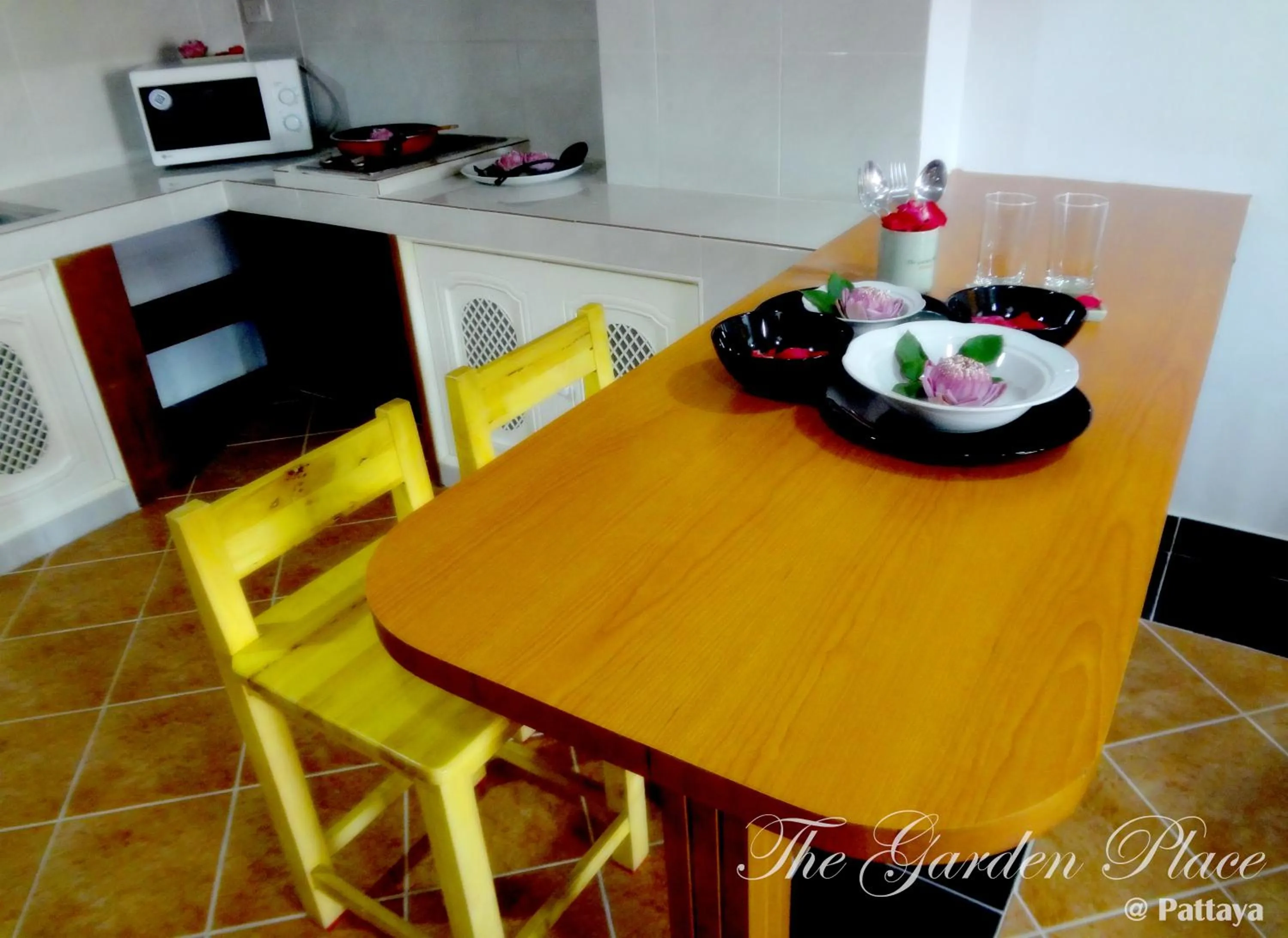 Text overlay in The Garden Place Pattaya