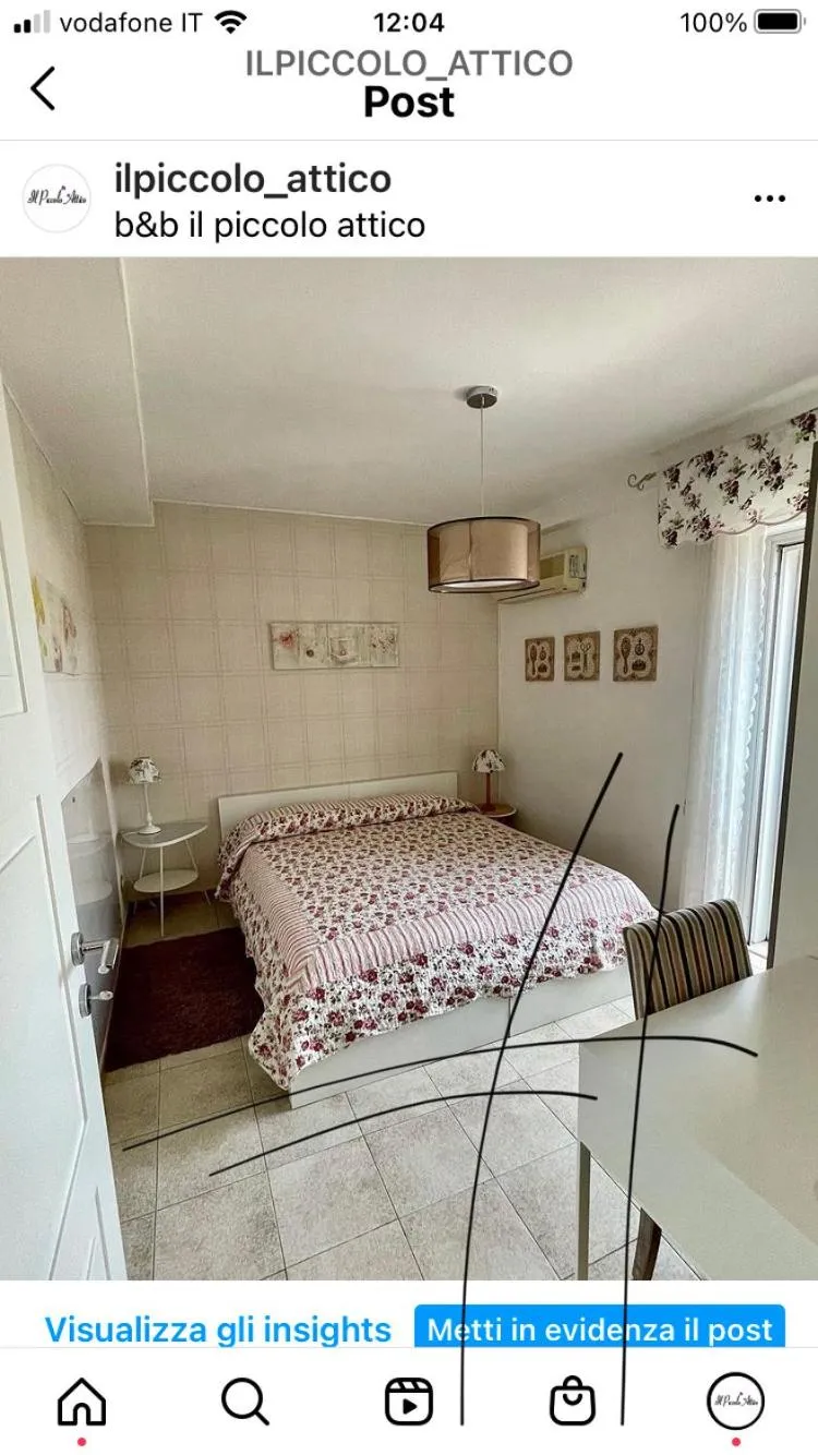 Bedroom, Bed in Il Piccolo Attico