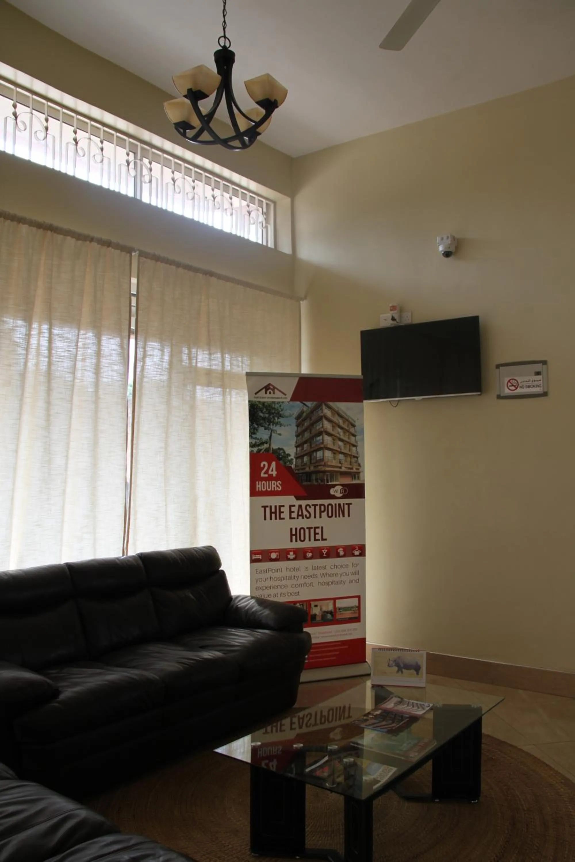 Seating area in East Point Hotel Moshi