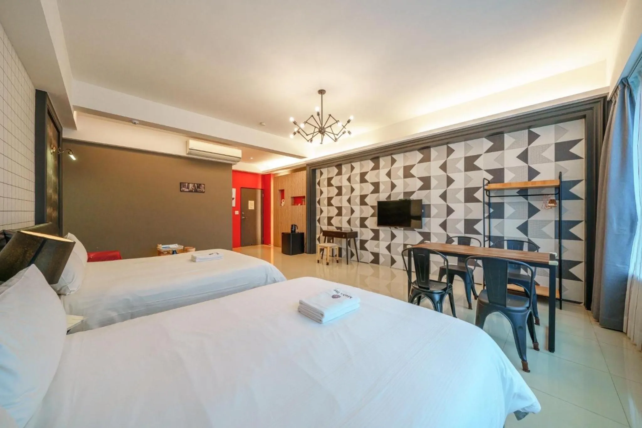 Bed in 咩咩不是羊民宿Mieh's Inn 花蓮市區 電梯 寵物友善民宿