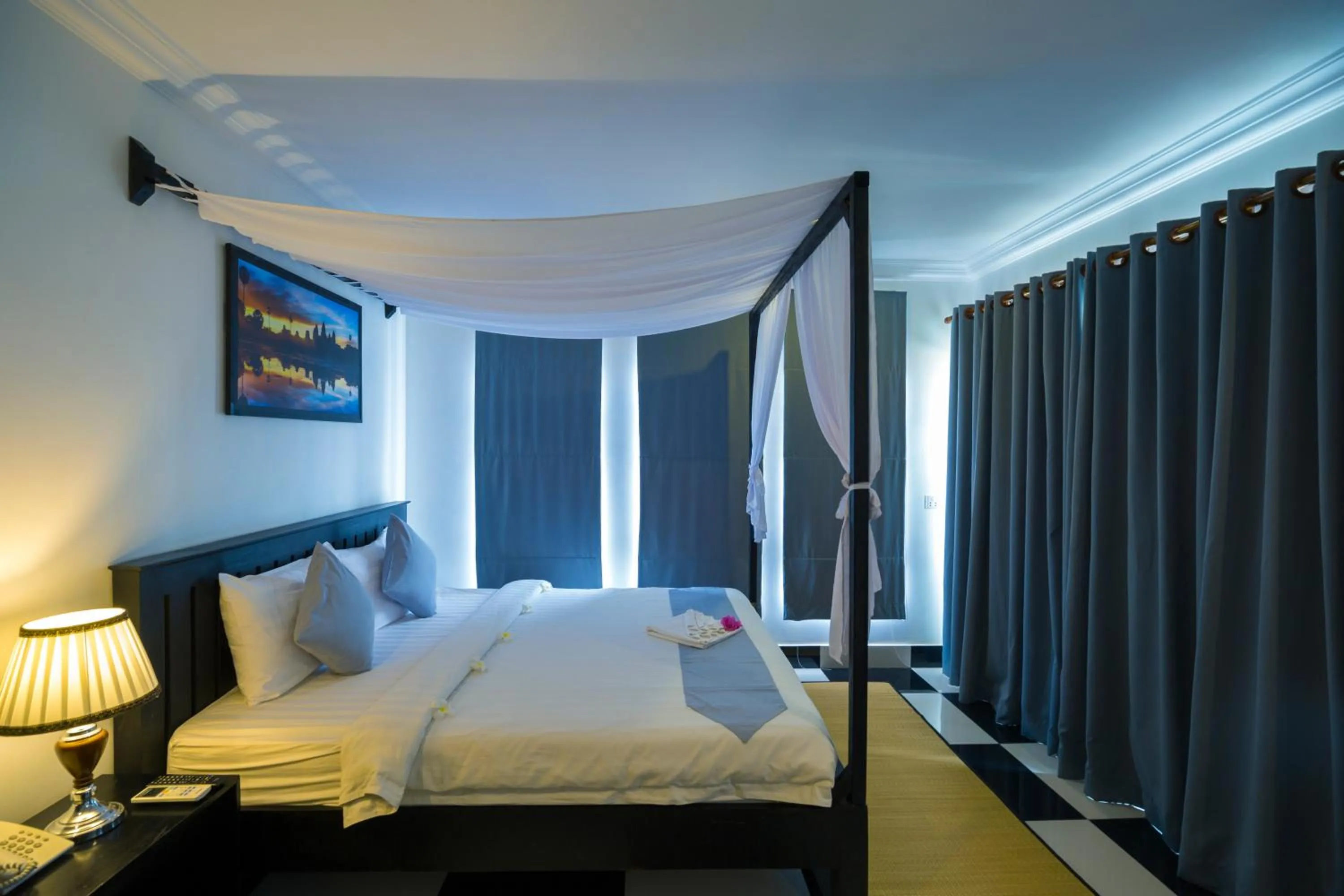 City view, Bed in Rithy Rine Angkor Residence