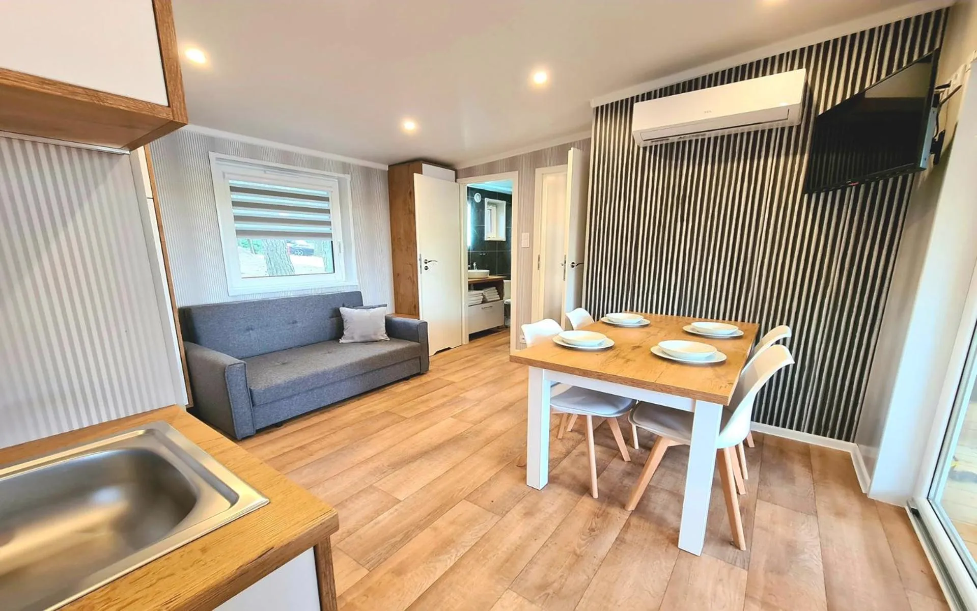 Kitchen or kitchenette in Hotel Tajty