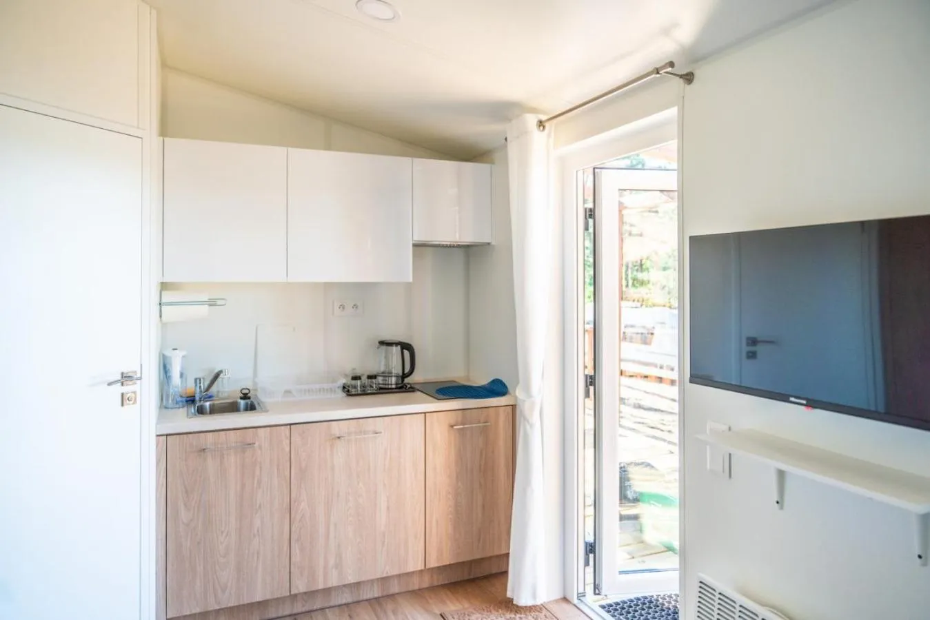 Kitchen or kitchenette in Hotel Tajty