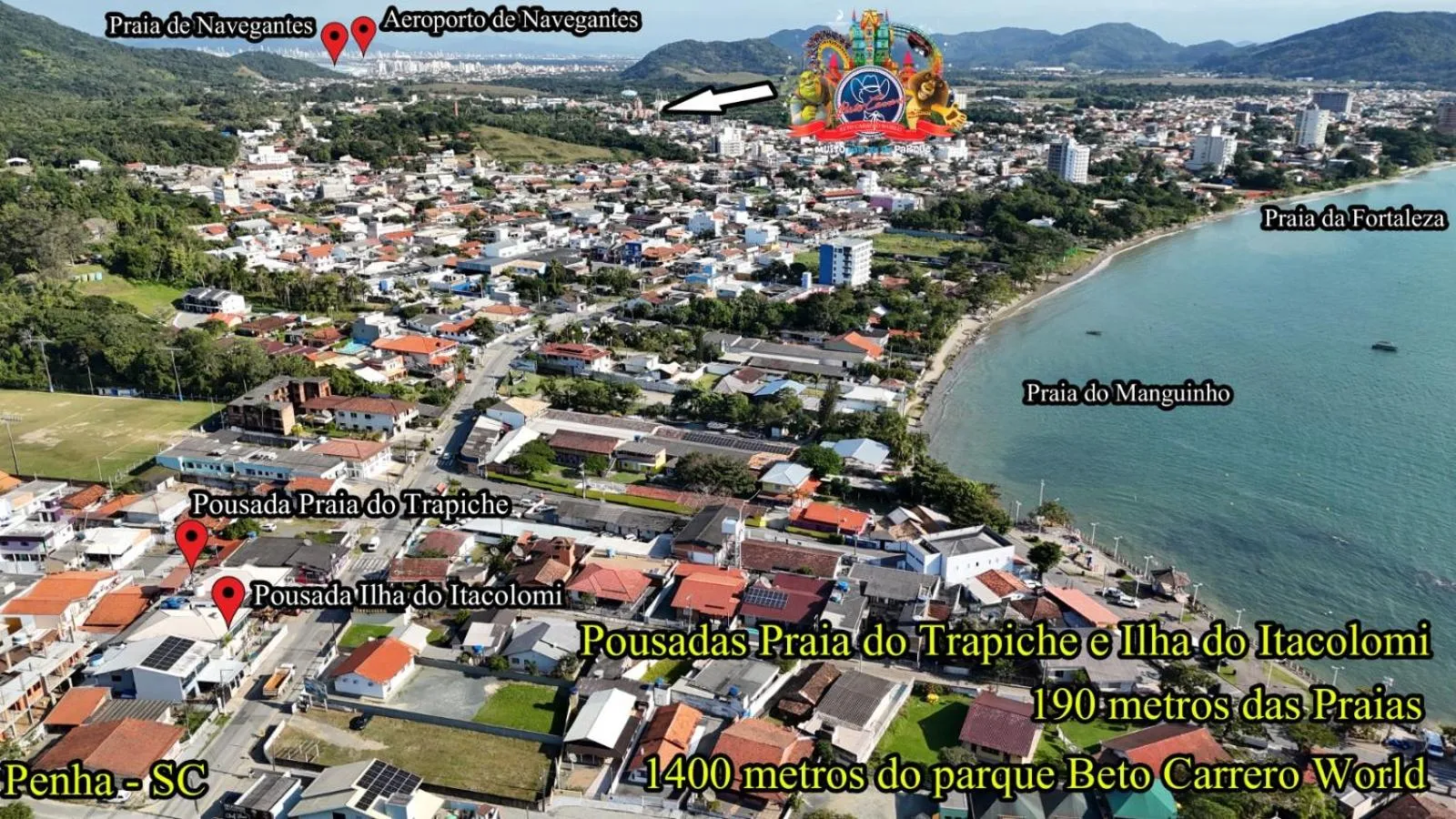 Pousada Ilha do Itacolomi Com Piscina Proximo do Beto Carrero