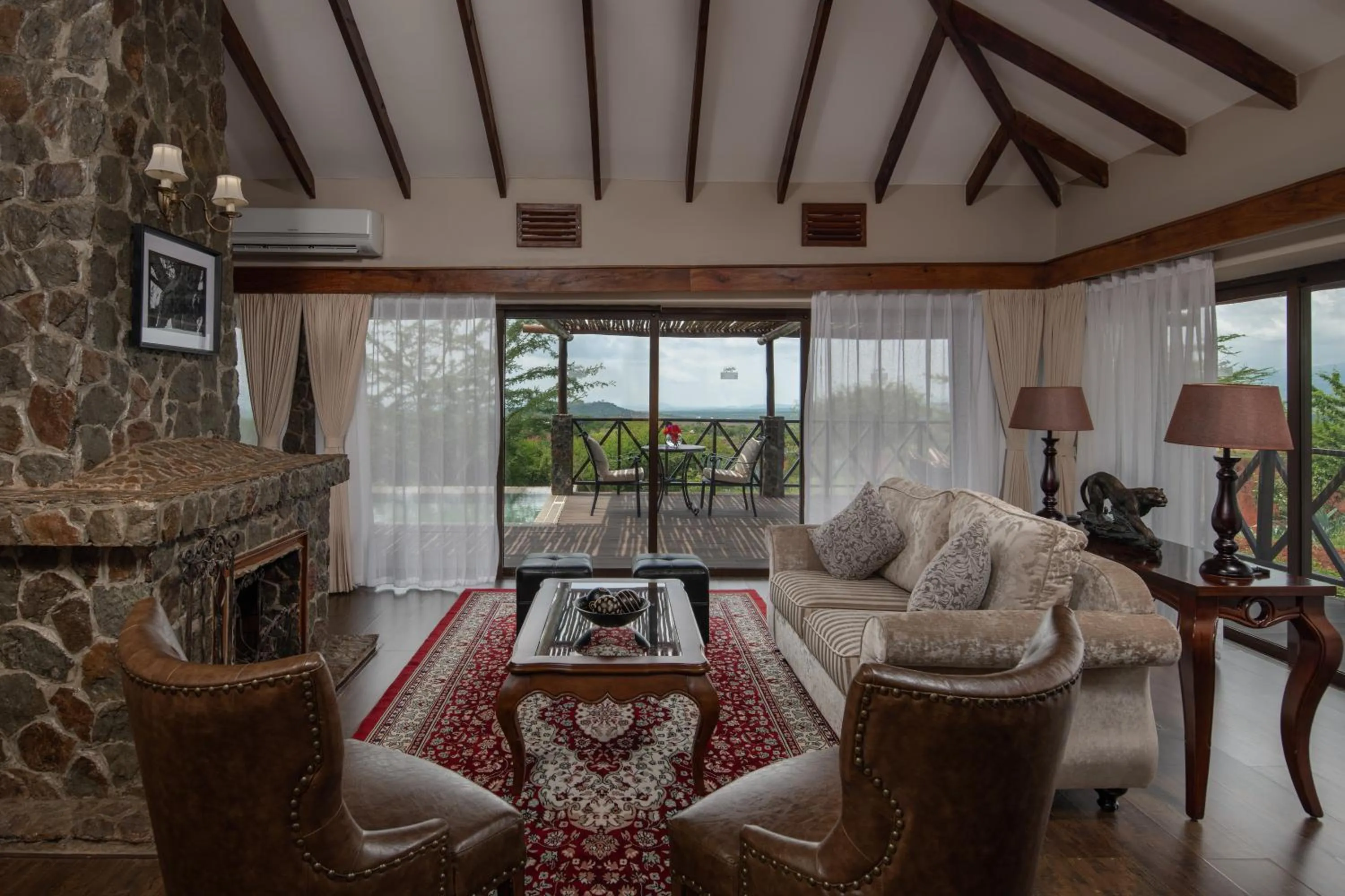 Living room in Ngorongoro Oldeani Mountain Lodge
