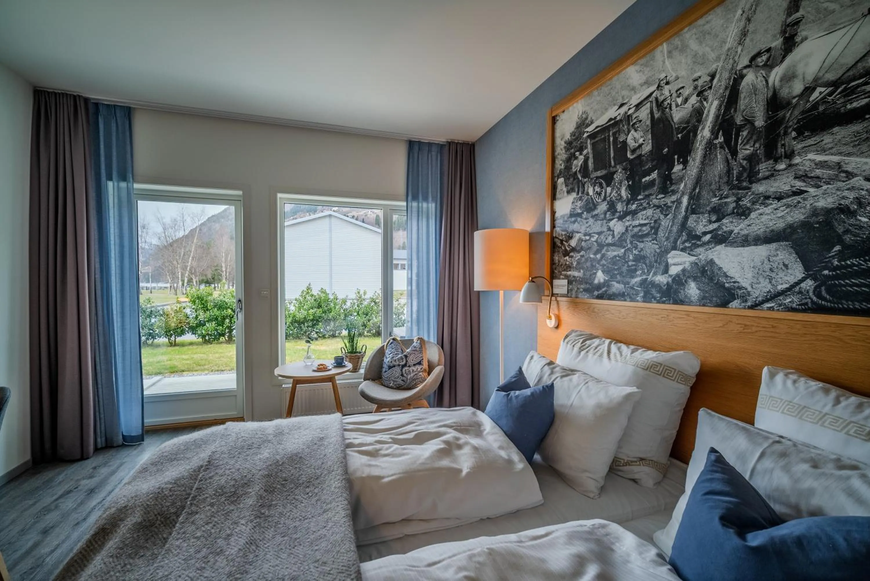 Bedroom, Bed in Valldal Fjordhotell - by Classic Norway Hotels