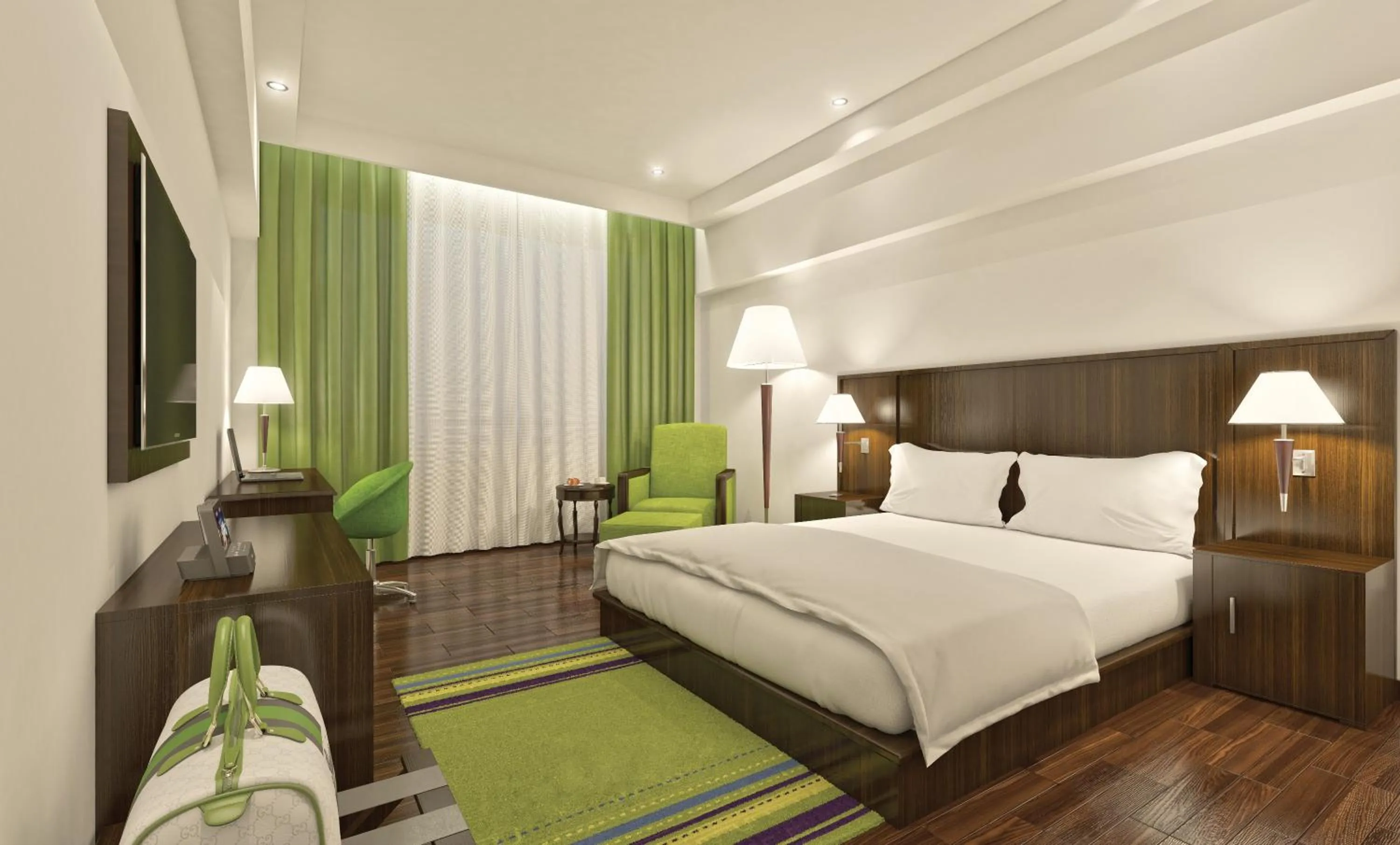 Bed in Regenta Central Hestia Dahej, Bhensali