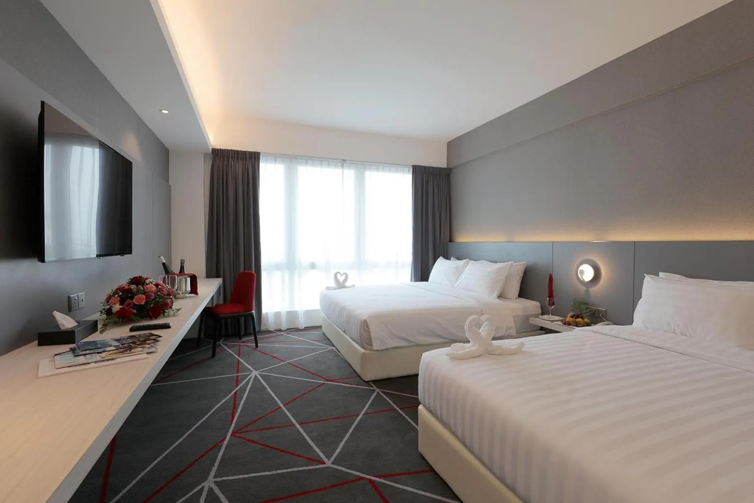 Photo of the whole room, Bed in Amerin Hotel Johor Bahru